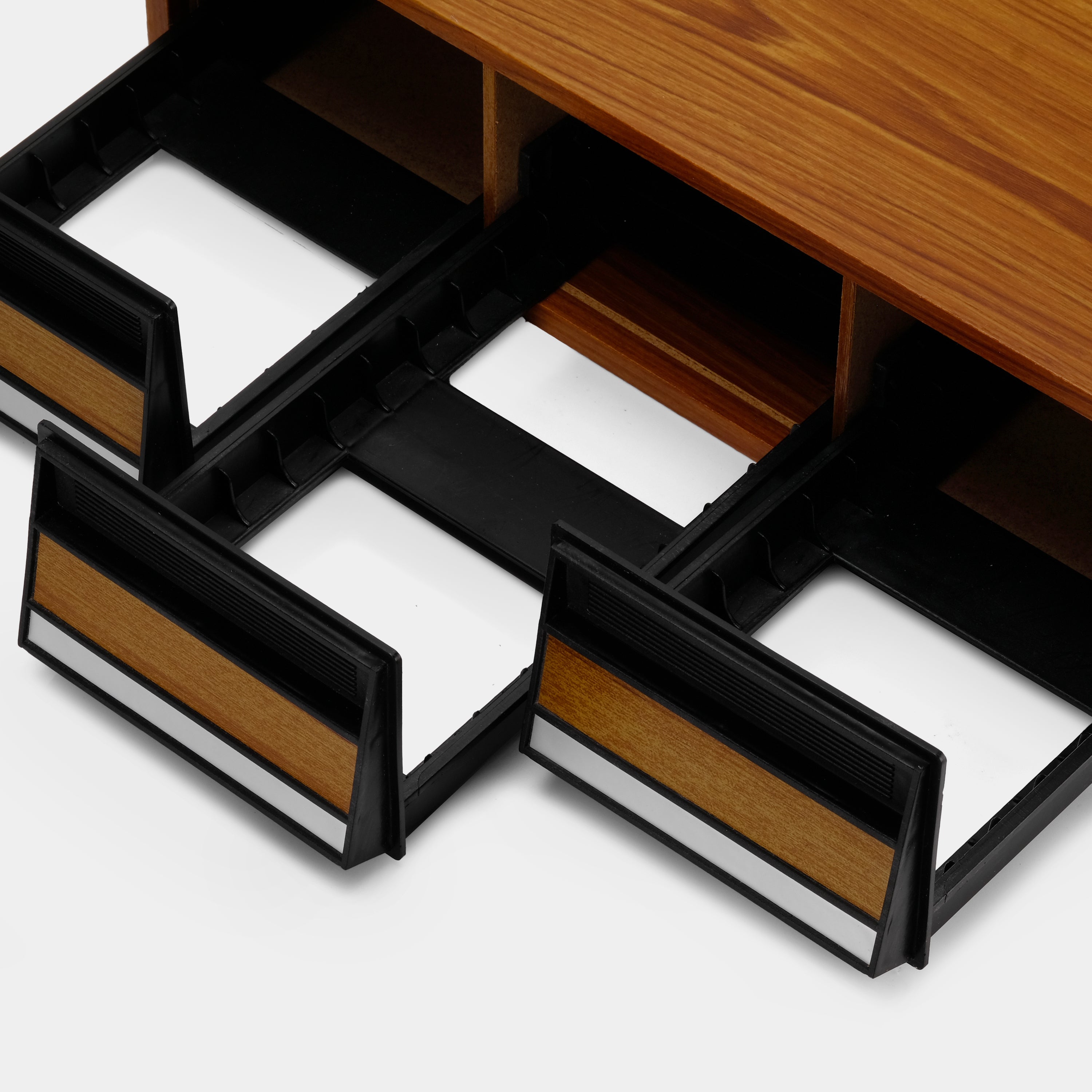 Wood Cassette Tape Storage Drawers