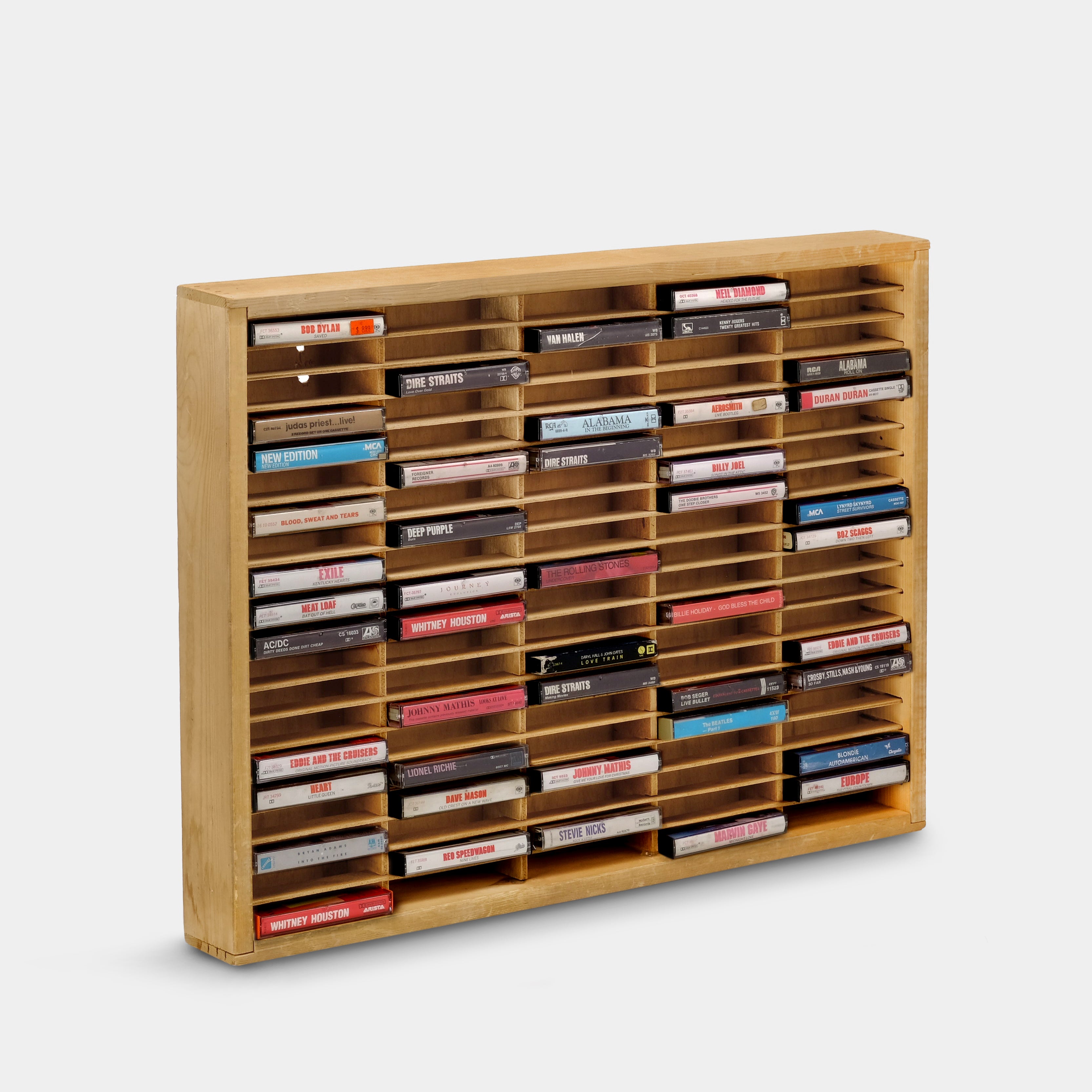 Napa Valley Box Company Wood Cassette Storage for 100 Cassettes