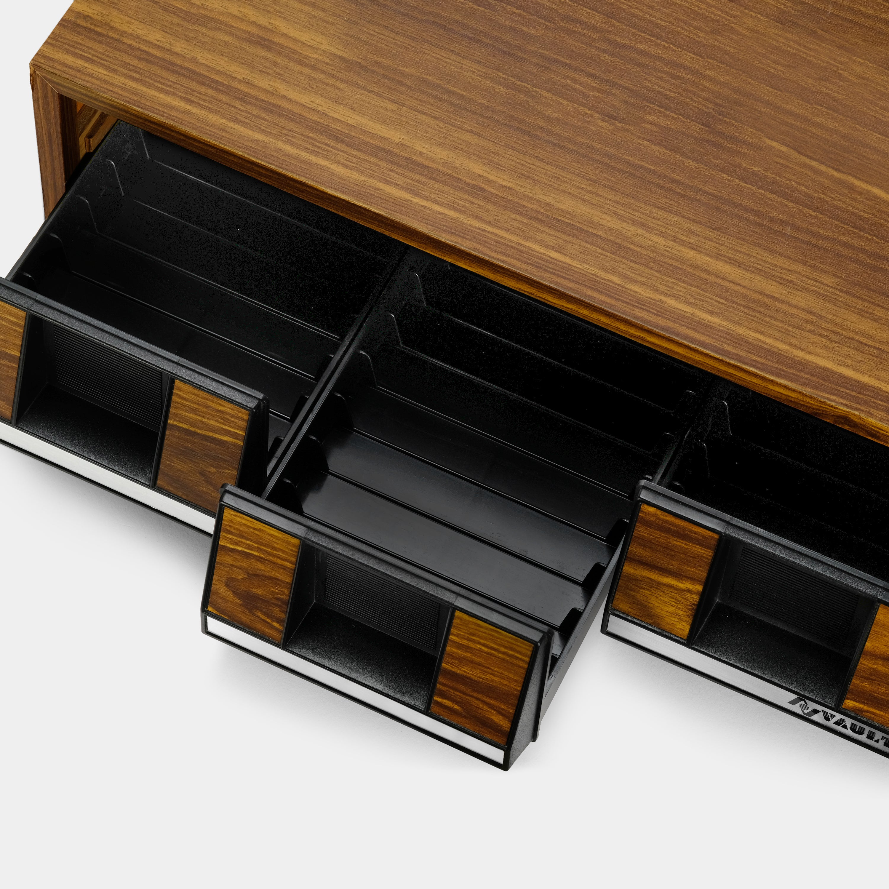 AV Vault Wood Cassette Tape Storage Drawers