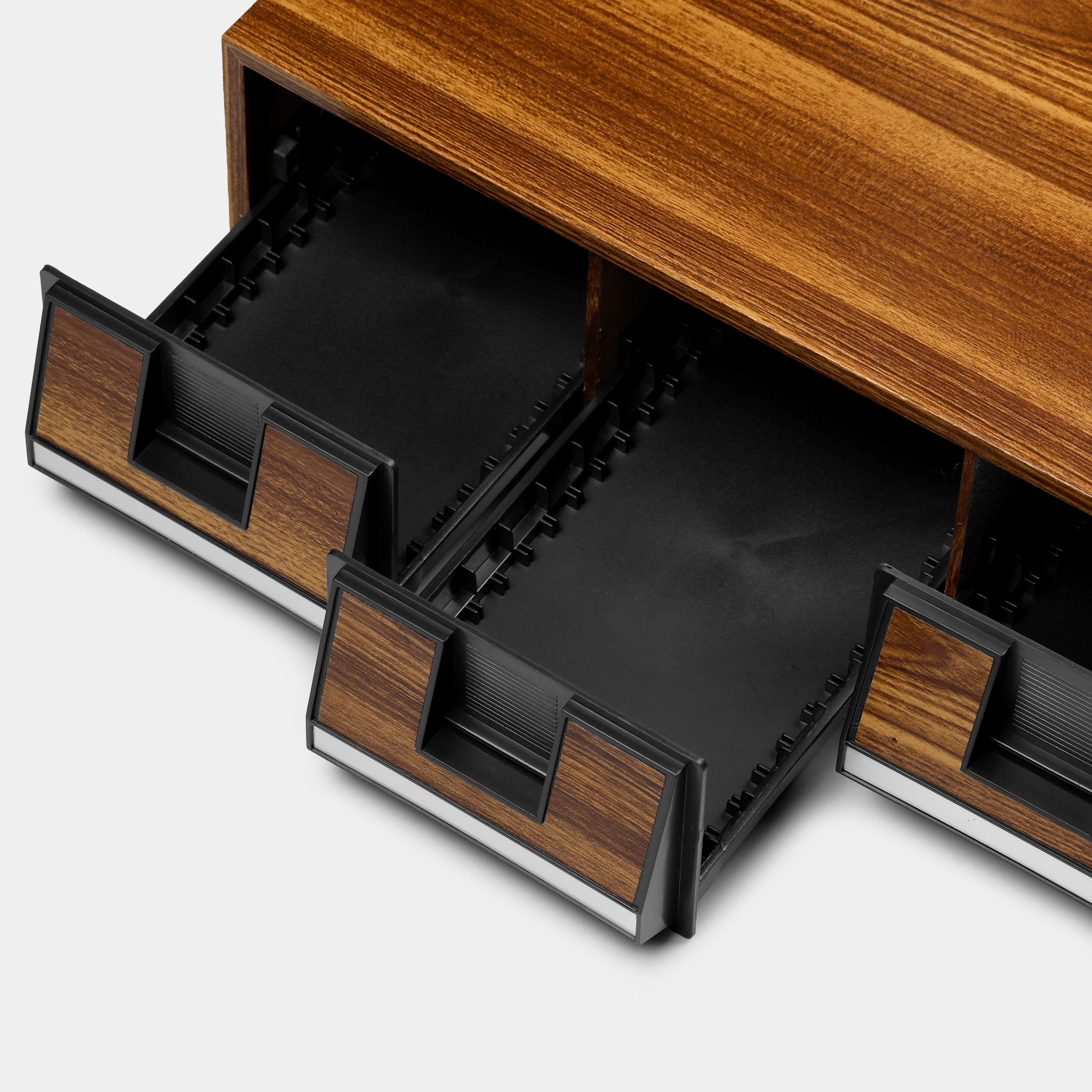 Wood Cassette Tape Storage Drawers