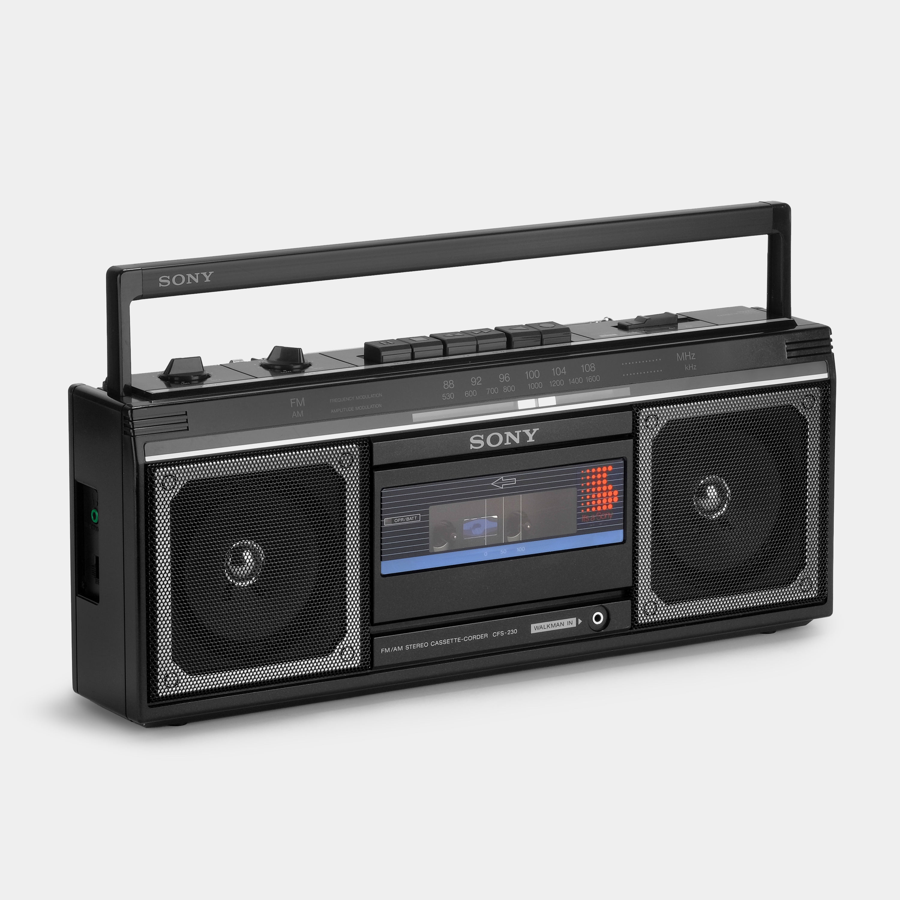 Sony CFS-230 Black Boombox Cassette Player