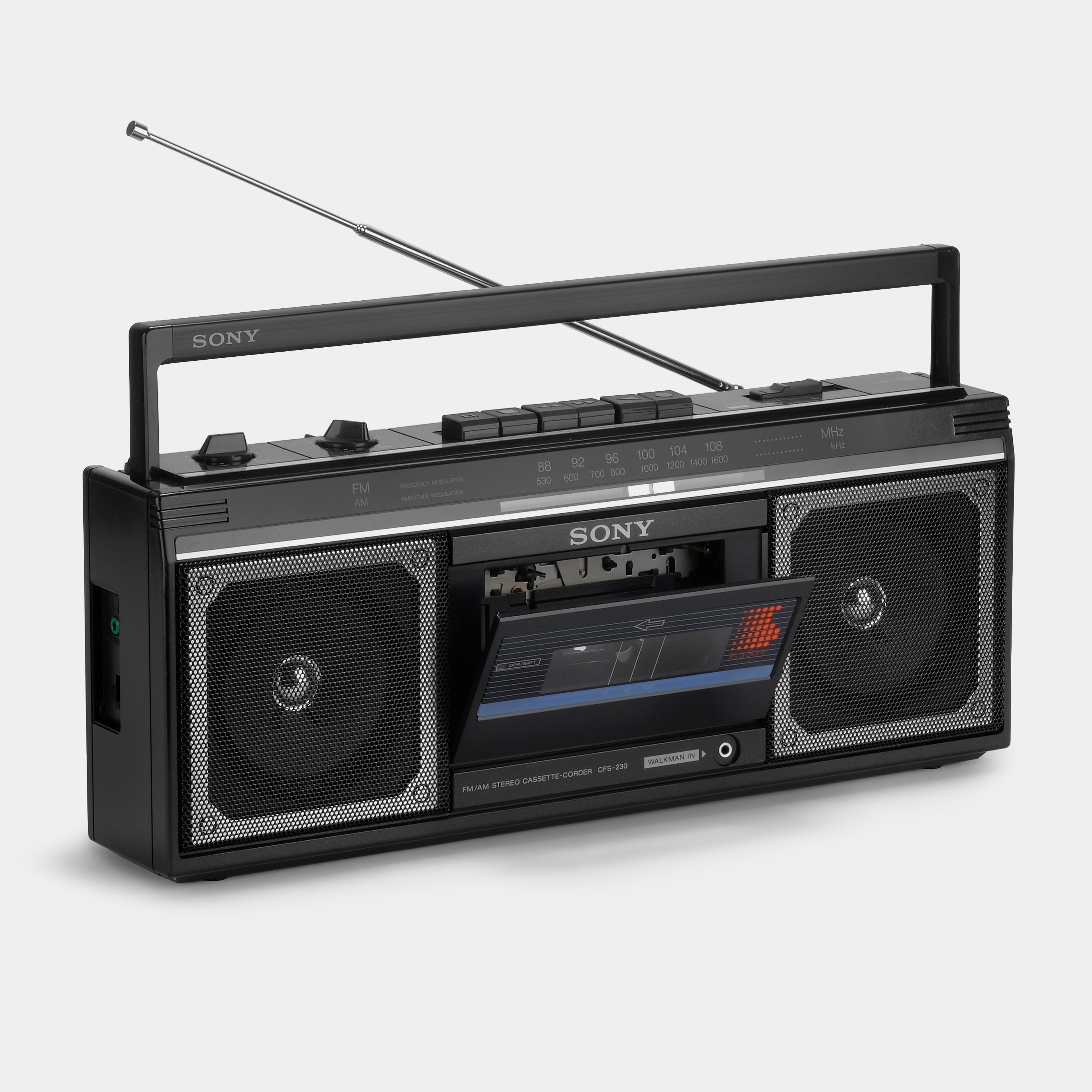 Sony CFS-230 Black Boombox Cassette Player