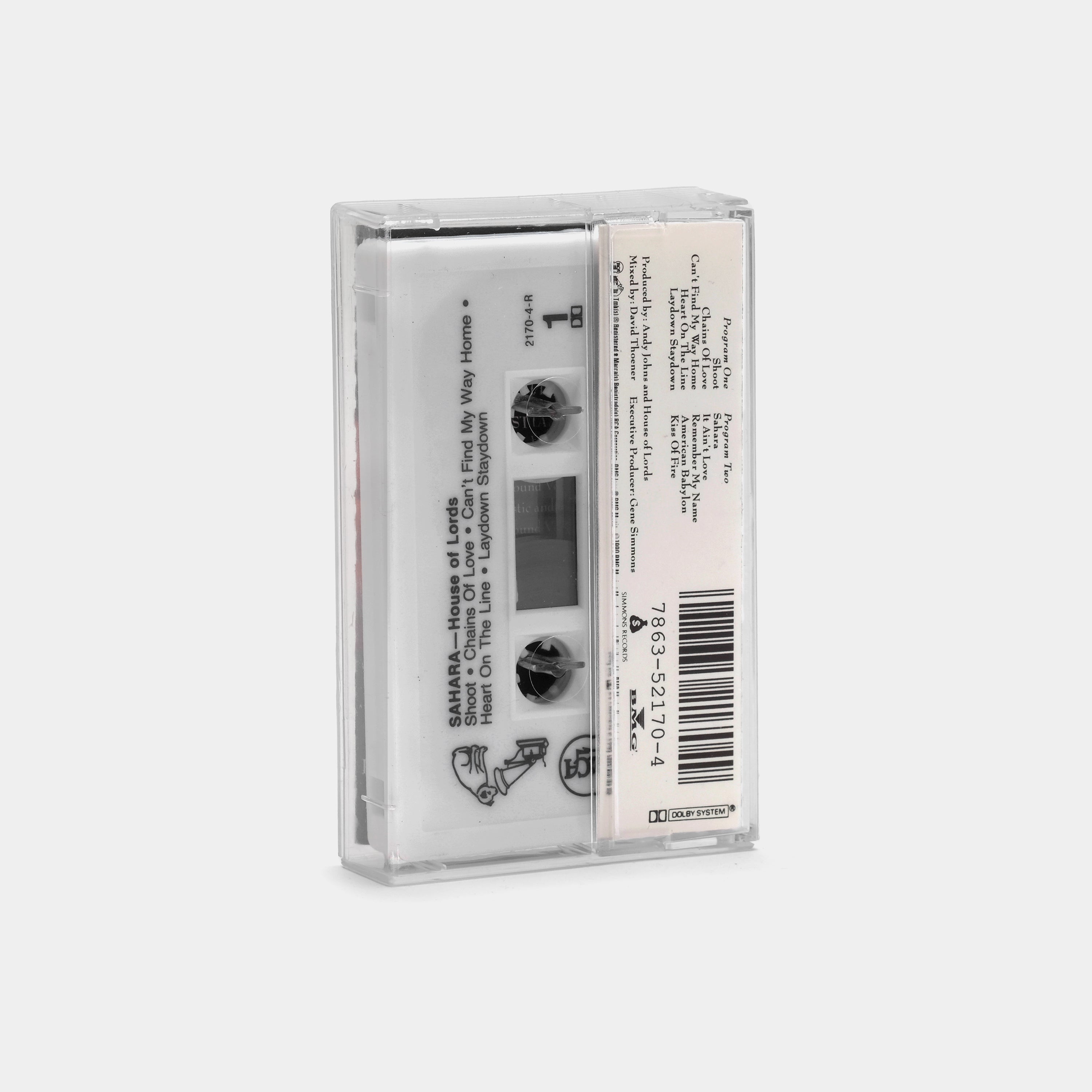 Sahara - House Of Lords Cassette Tape