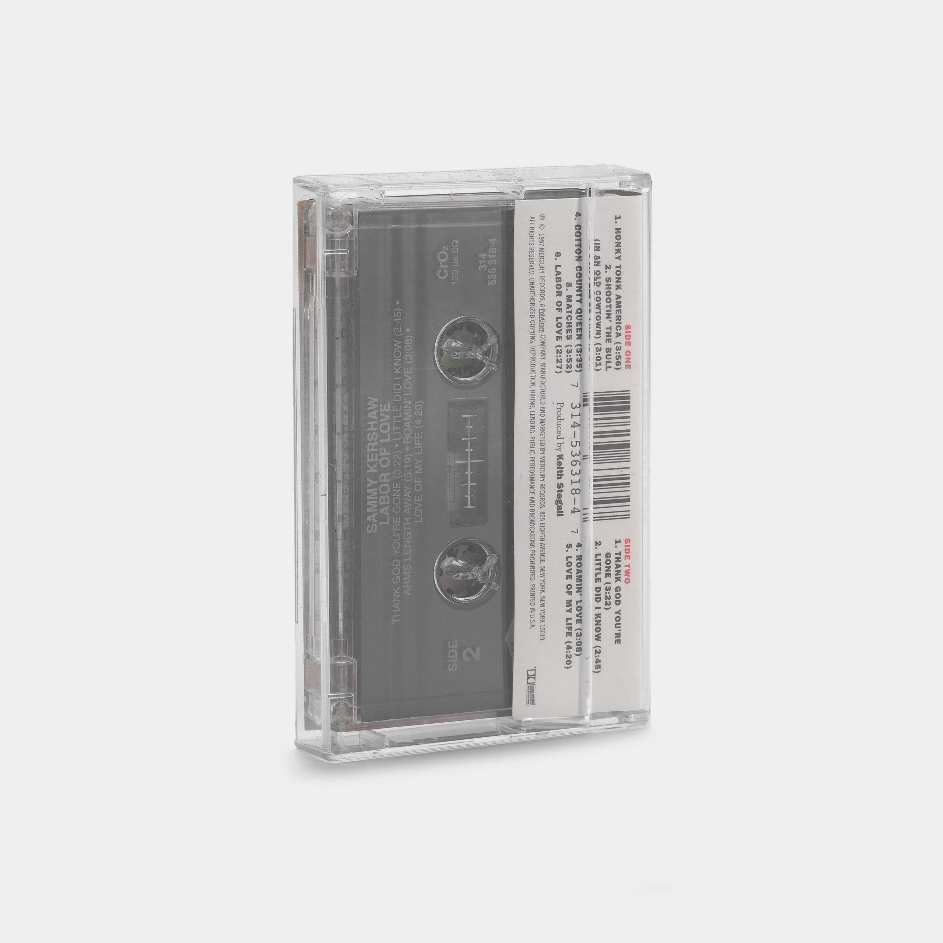Sammy Kershaw - Labor of Love Cassette Tape