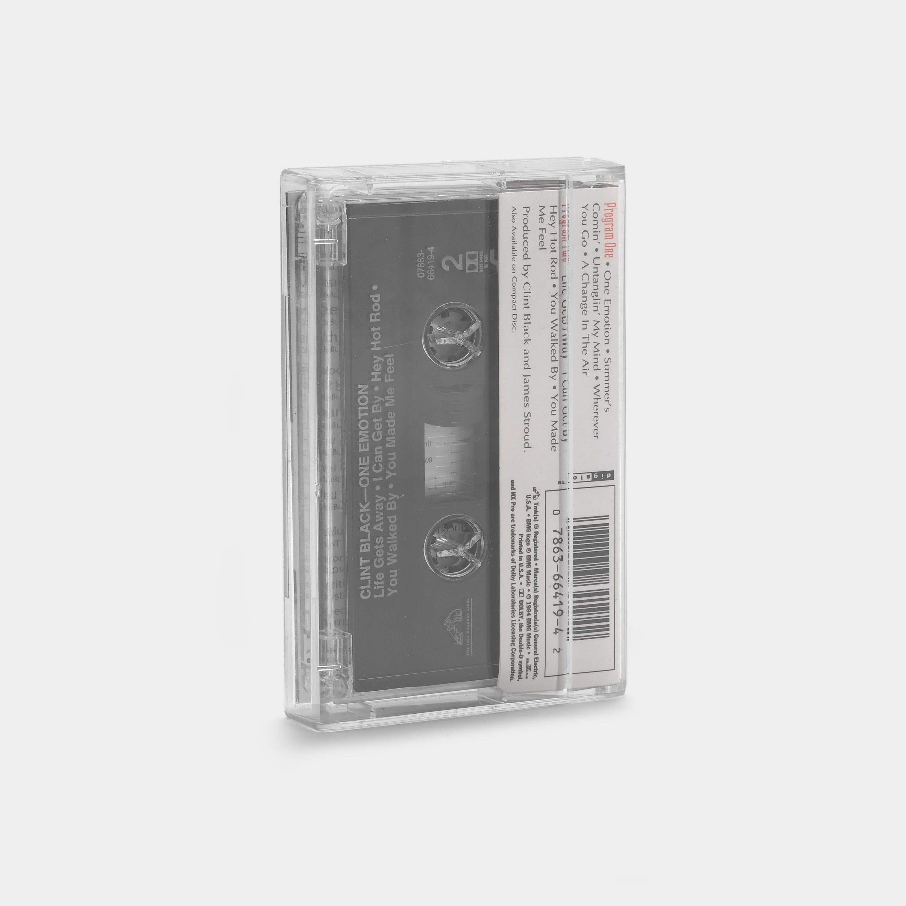 Clint Black - One Emotion Cassette Tape