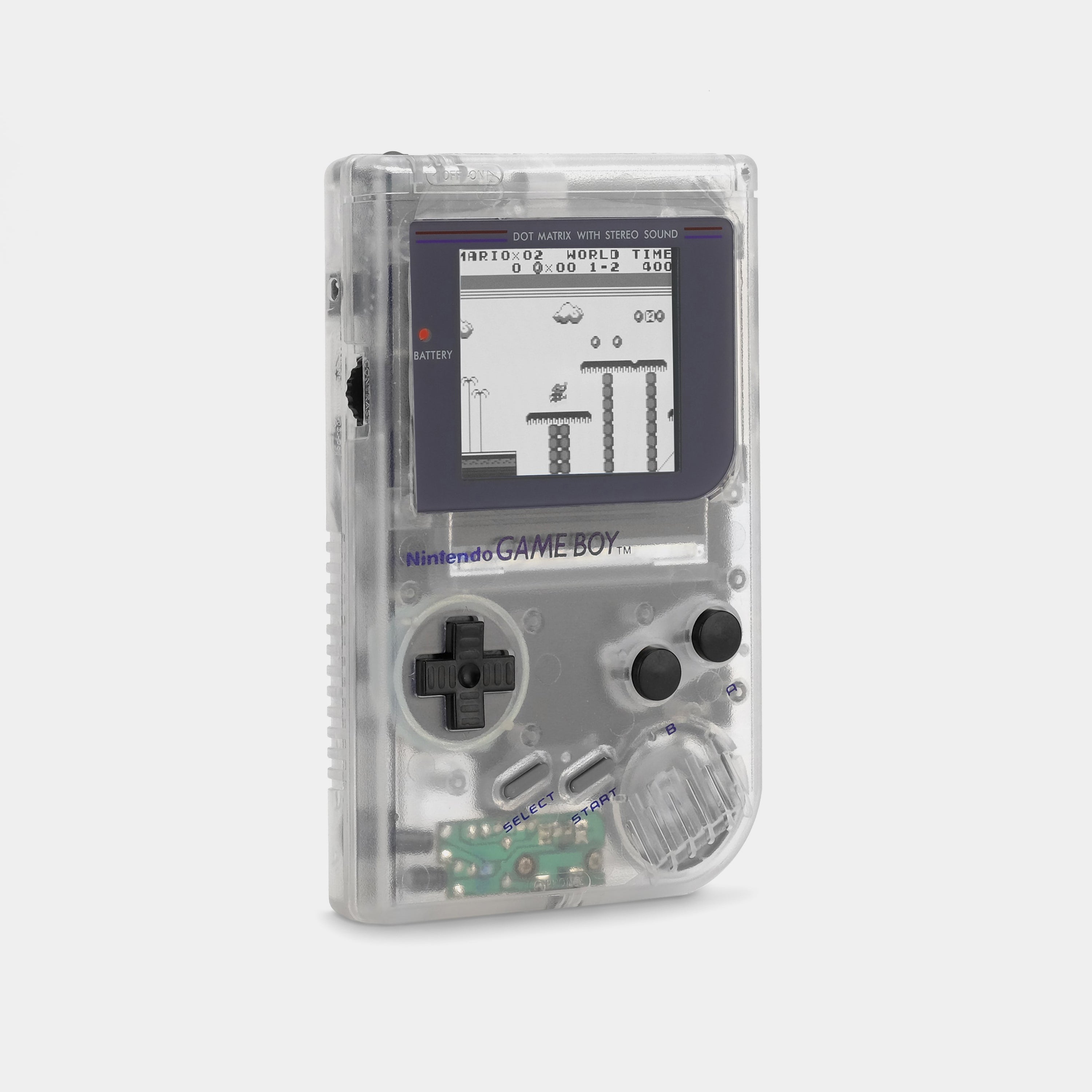 Nintendo Game Boy Clear Game Console With Multicolor Backlight