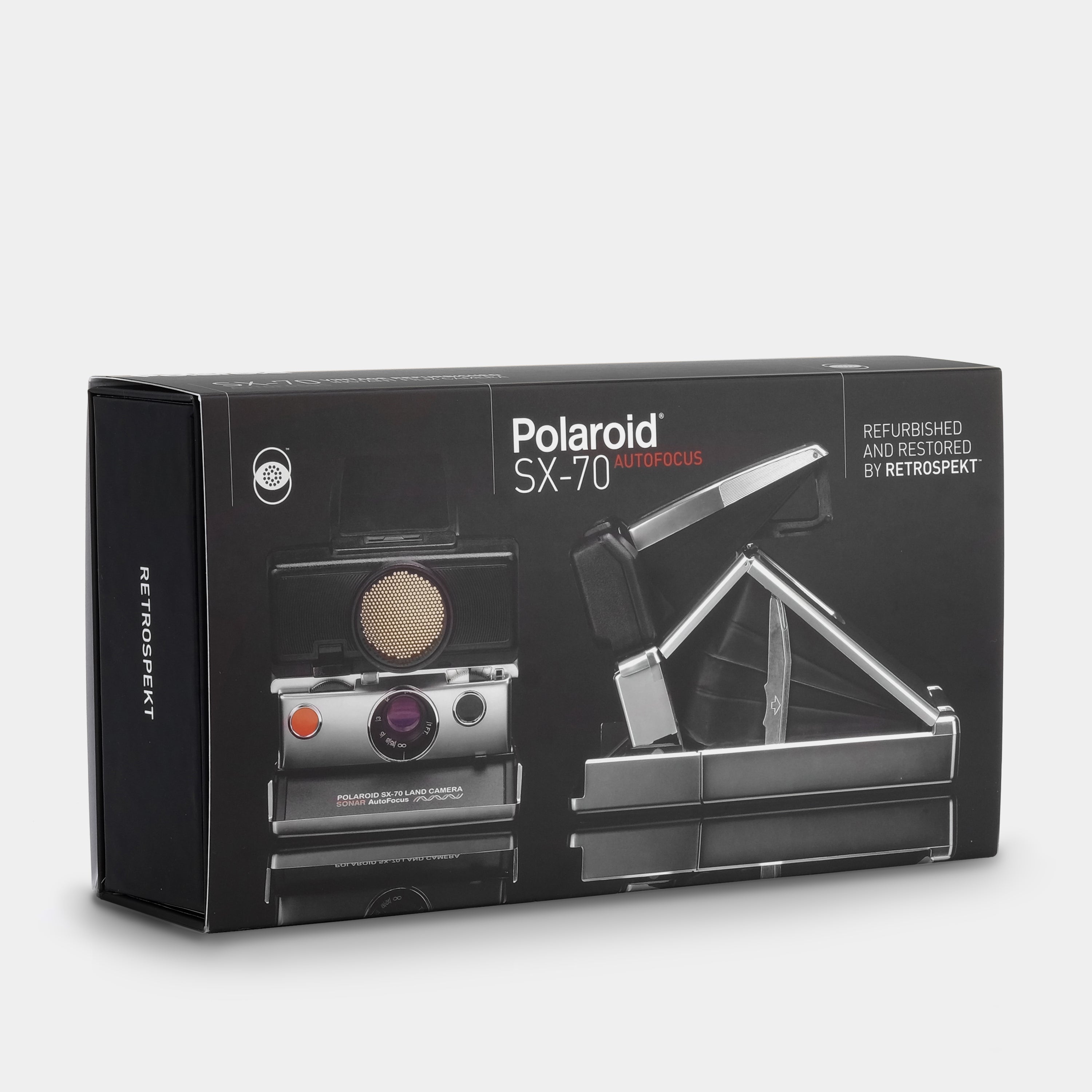 Polaroid SX-70 Sonar Autofocus Chrome Folding Instant Film Camera