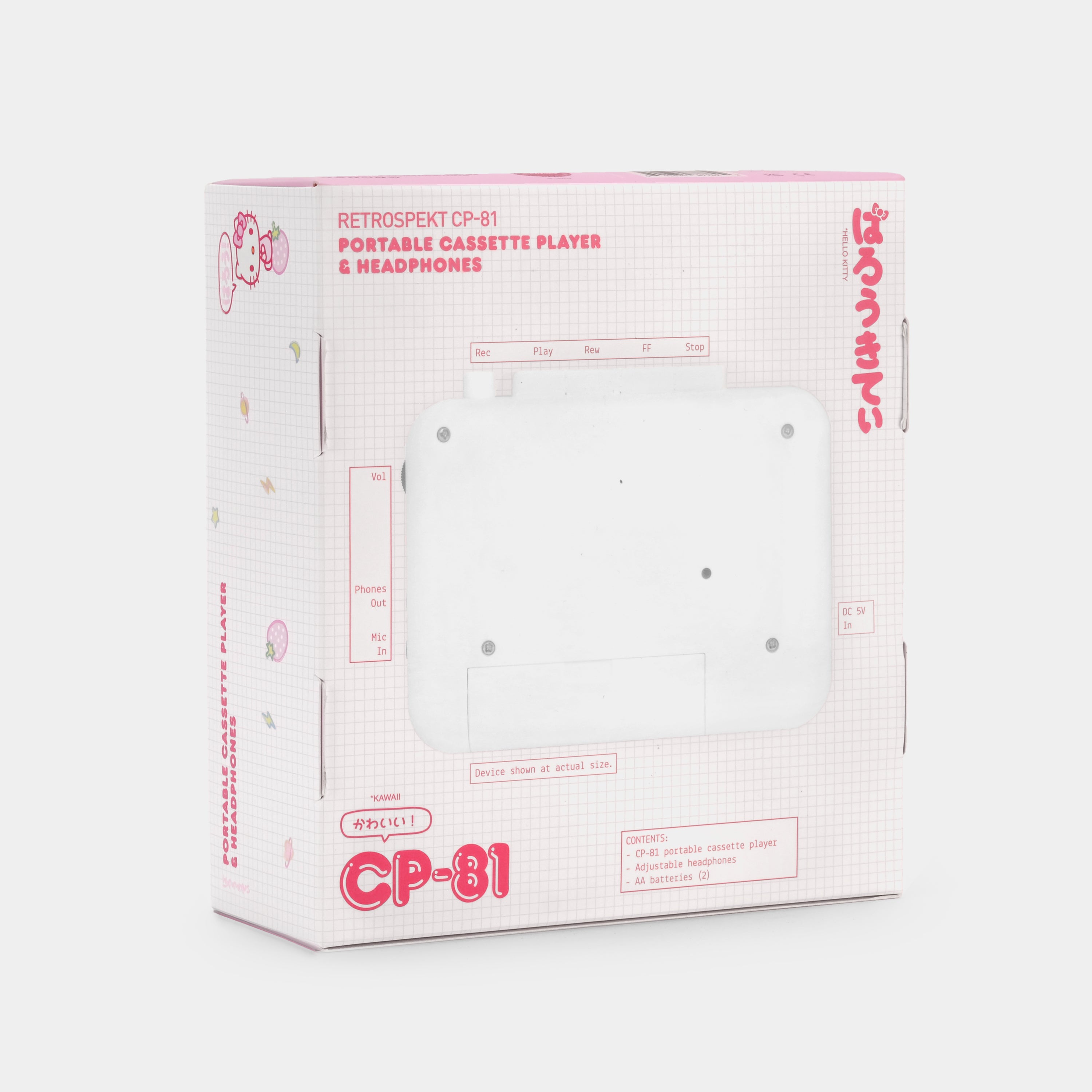 Retrospekt x Hello Kitty Strawberry Kawaii CP-81 Portable Cassette Player