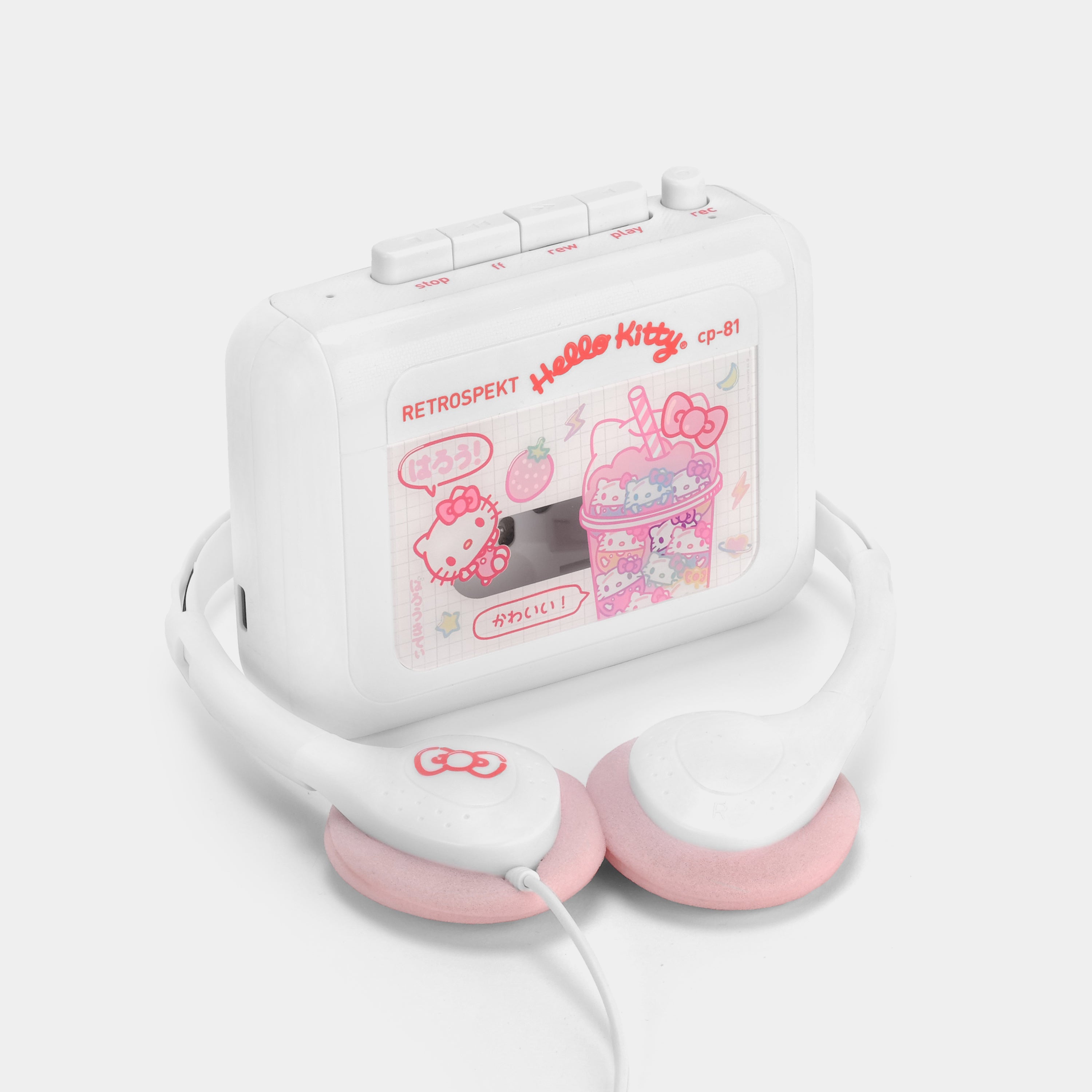 Retrospekt x Hello Kitty Strawberry Kawaii CP-81 Portable Cassette Player