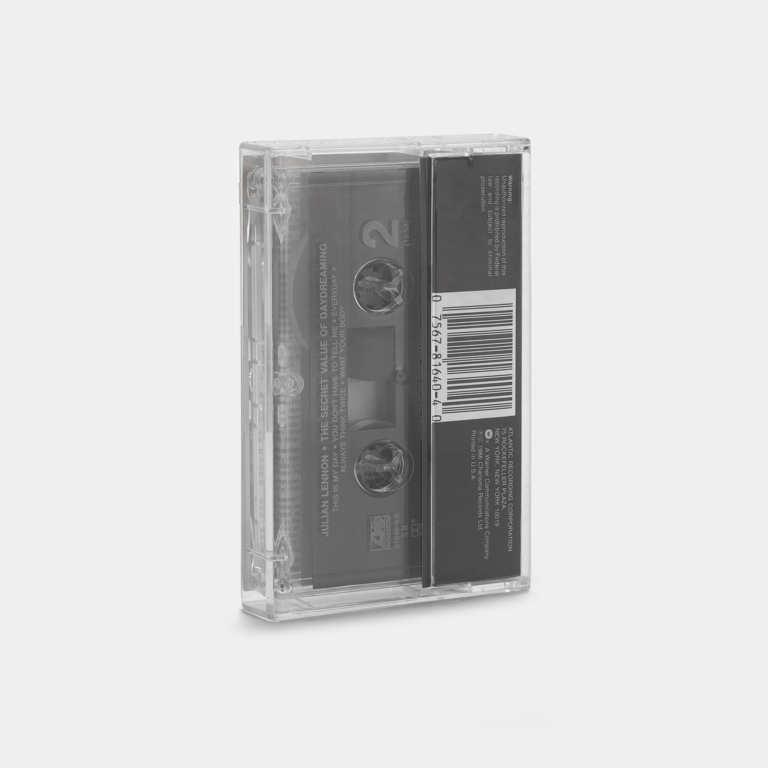 Julian Lennon - The Secret Value Of Daydreaming Cassette Tape