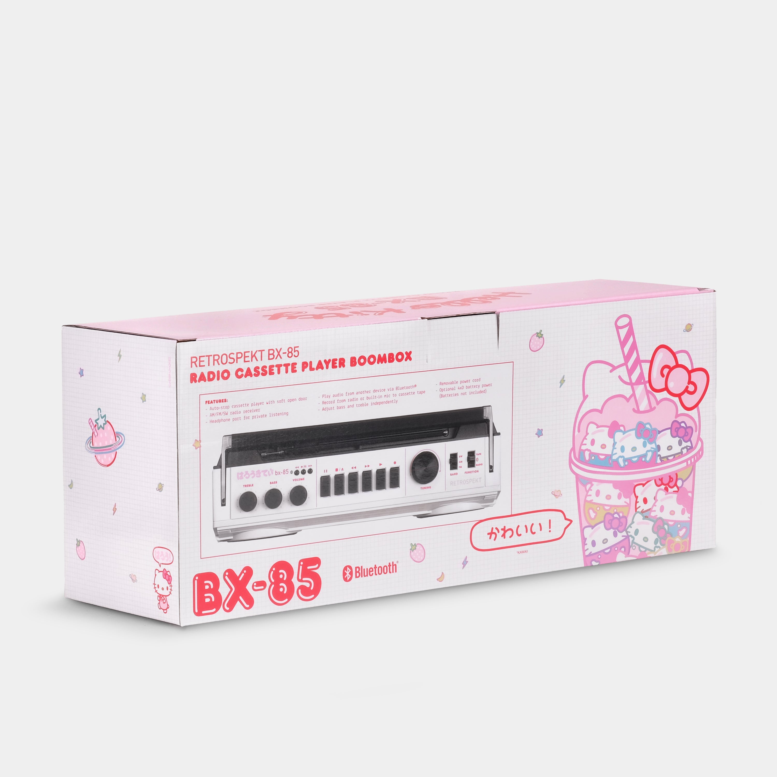 Hello Kitty Strawberry Kawaii Retrospekt BX-85 Cassette Player Boombox