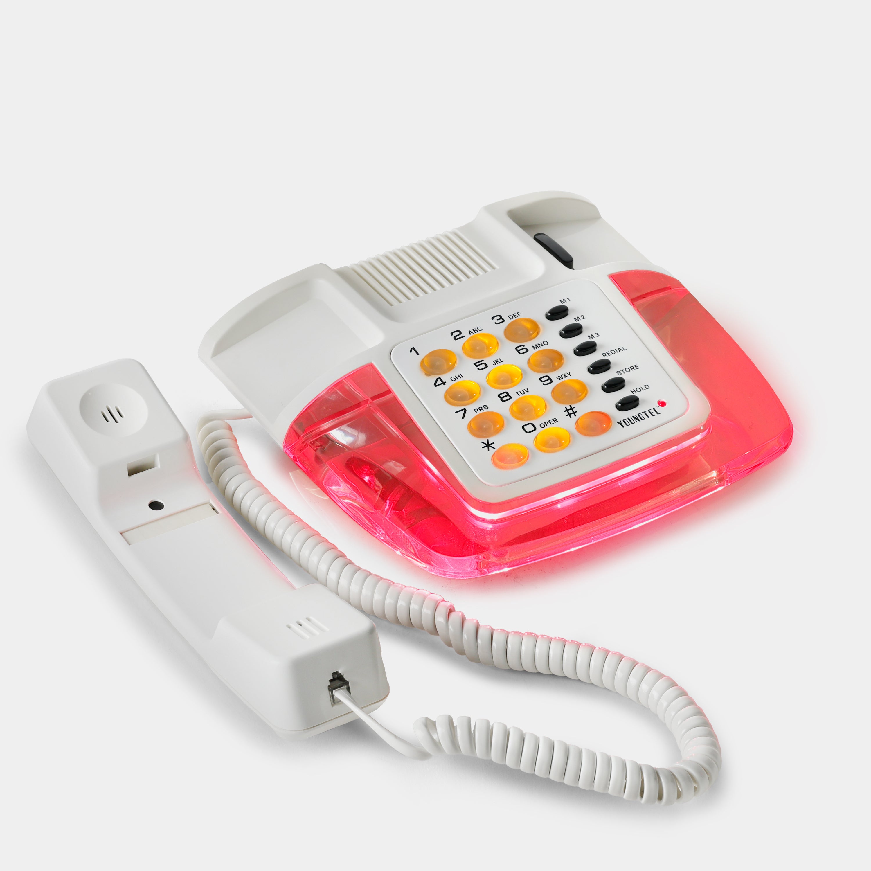 Youngtel Pink Glow Clear Telephone