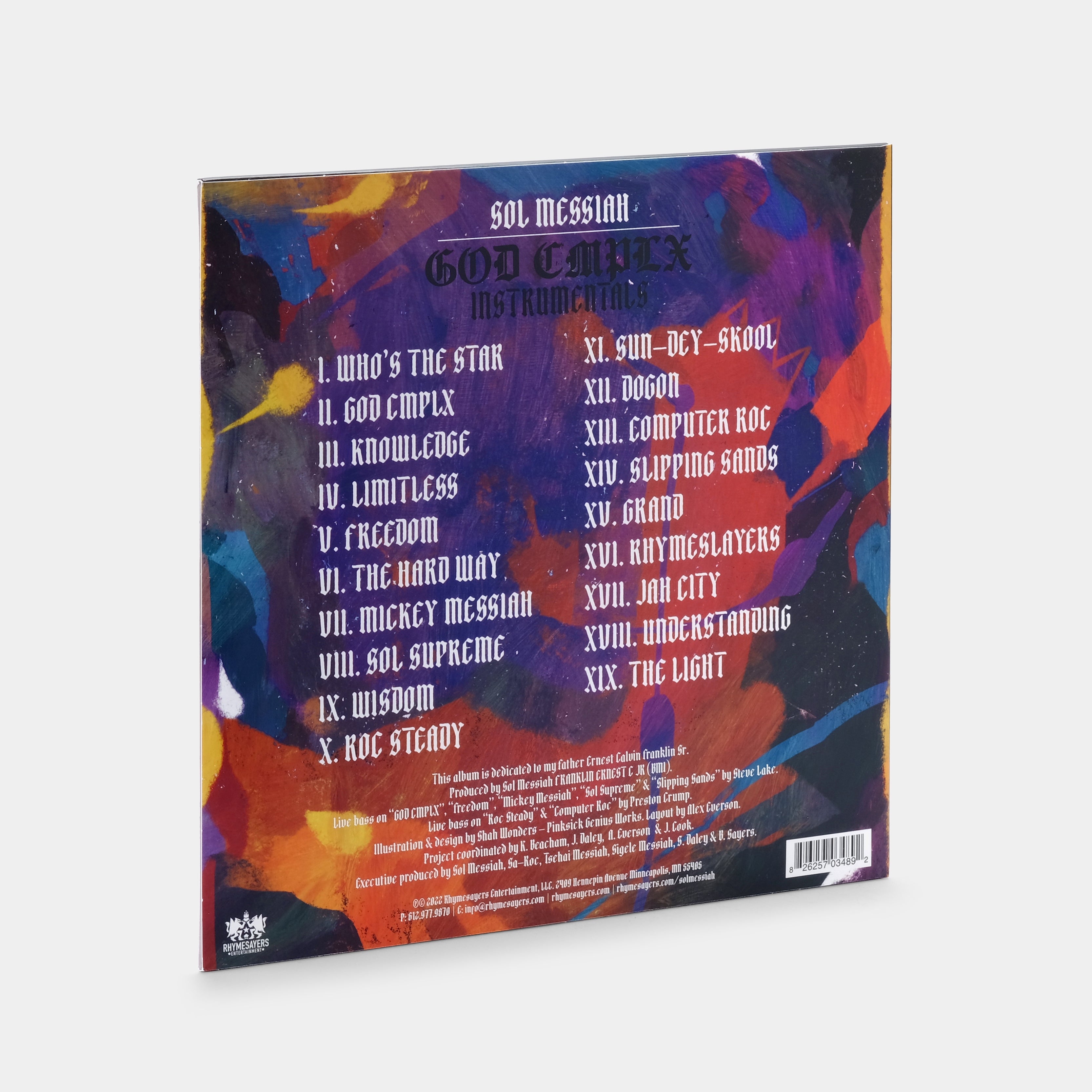 Sol Messiah - GOD CMPLX (Instrumentals) 2xLP Purple, Orange & Light Blue Vinyl Record