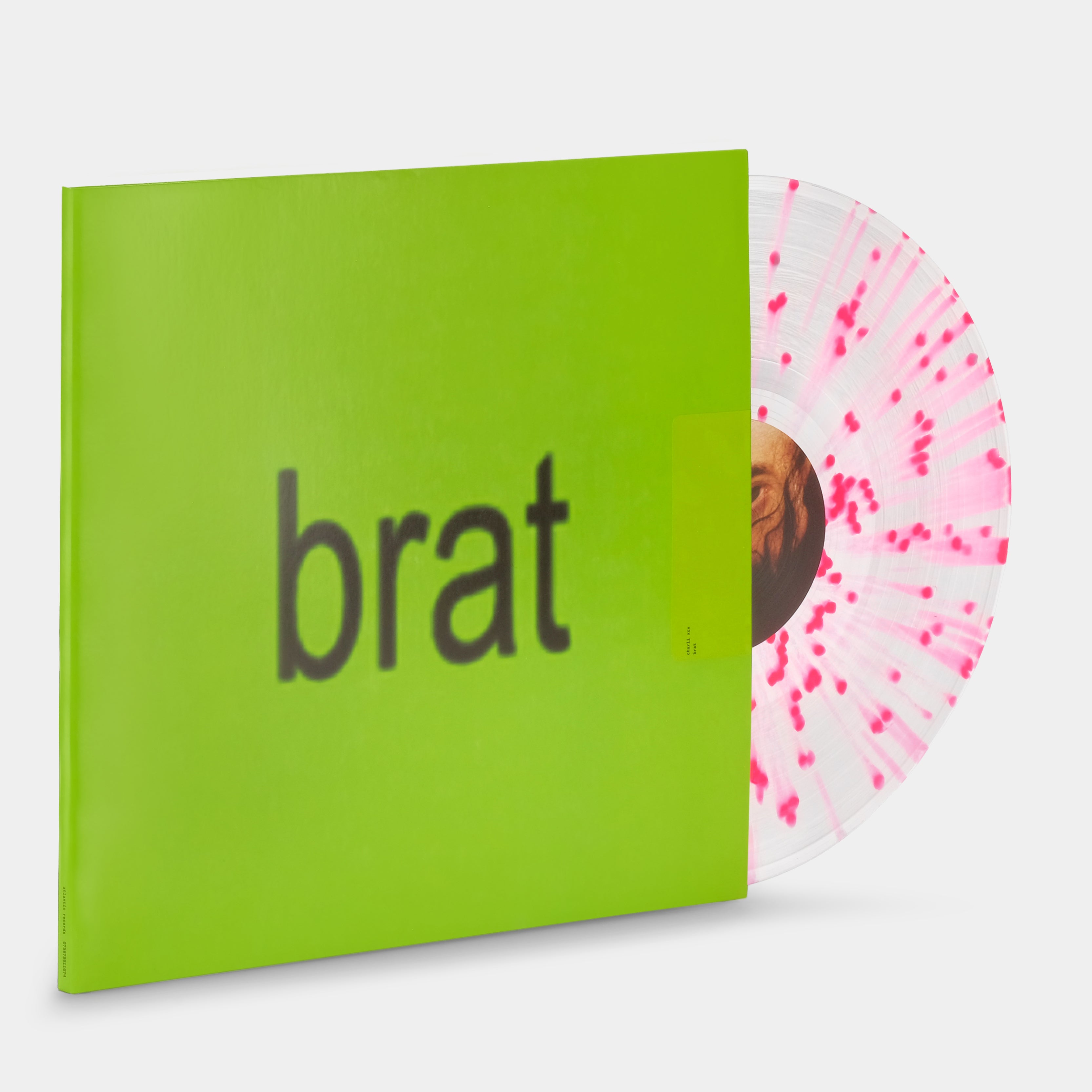 Charli XCX - Brat LP Clear With Pink Splatter Vinyl Record