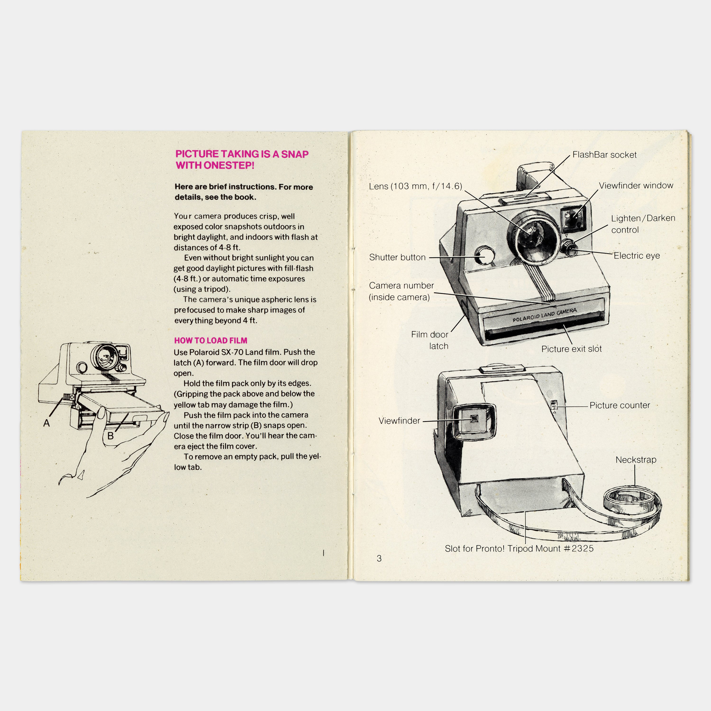 Polaroid OneStep SX-70 Camera Manual