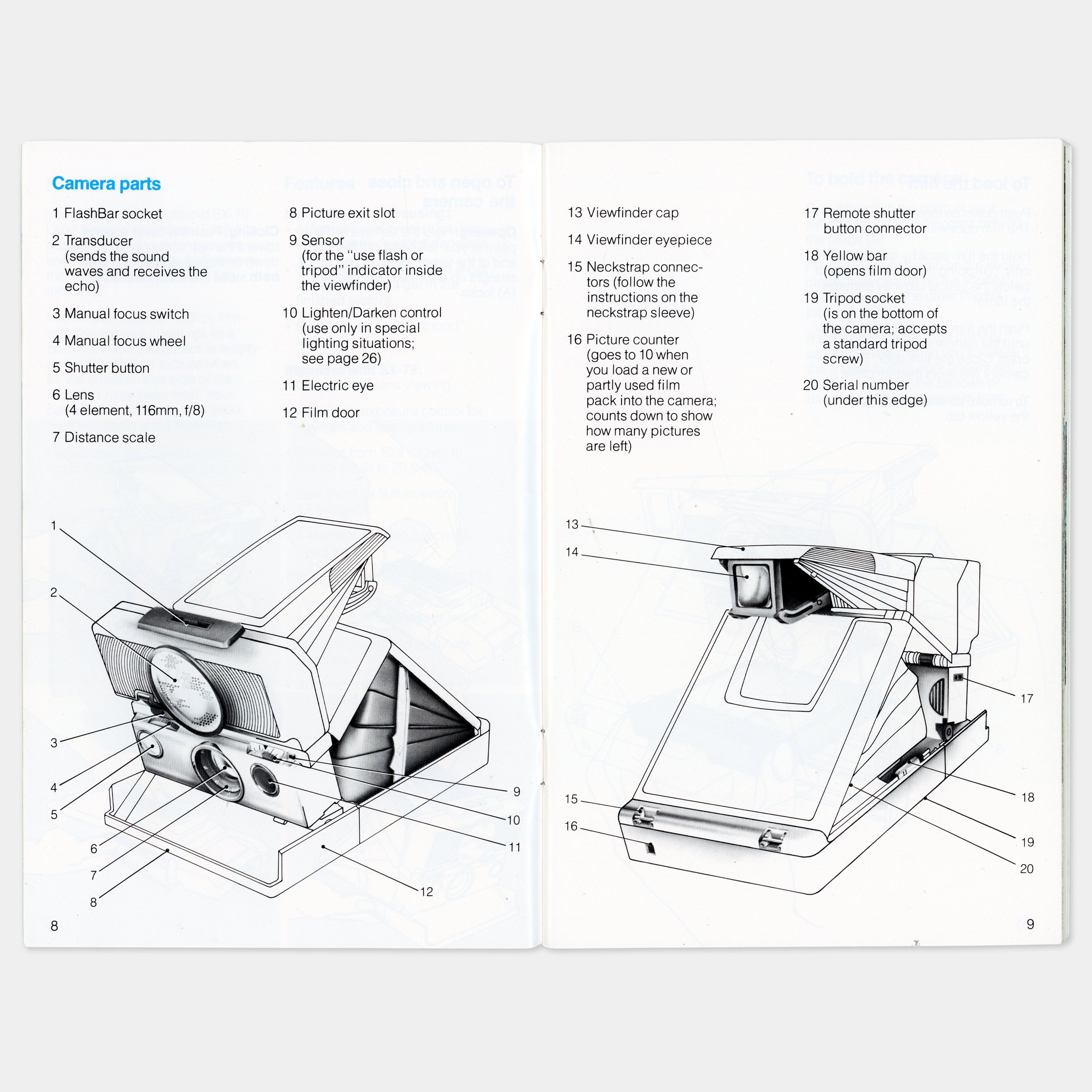 Polaroid Time-Zero SX-70 AutoFocus Land Camera Manual