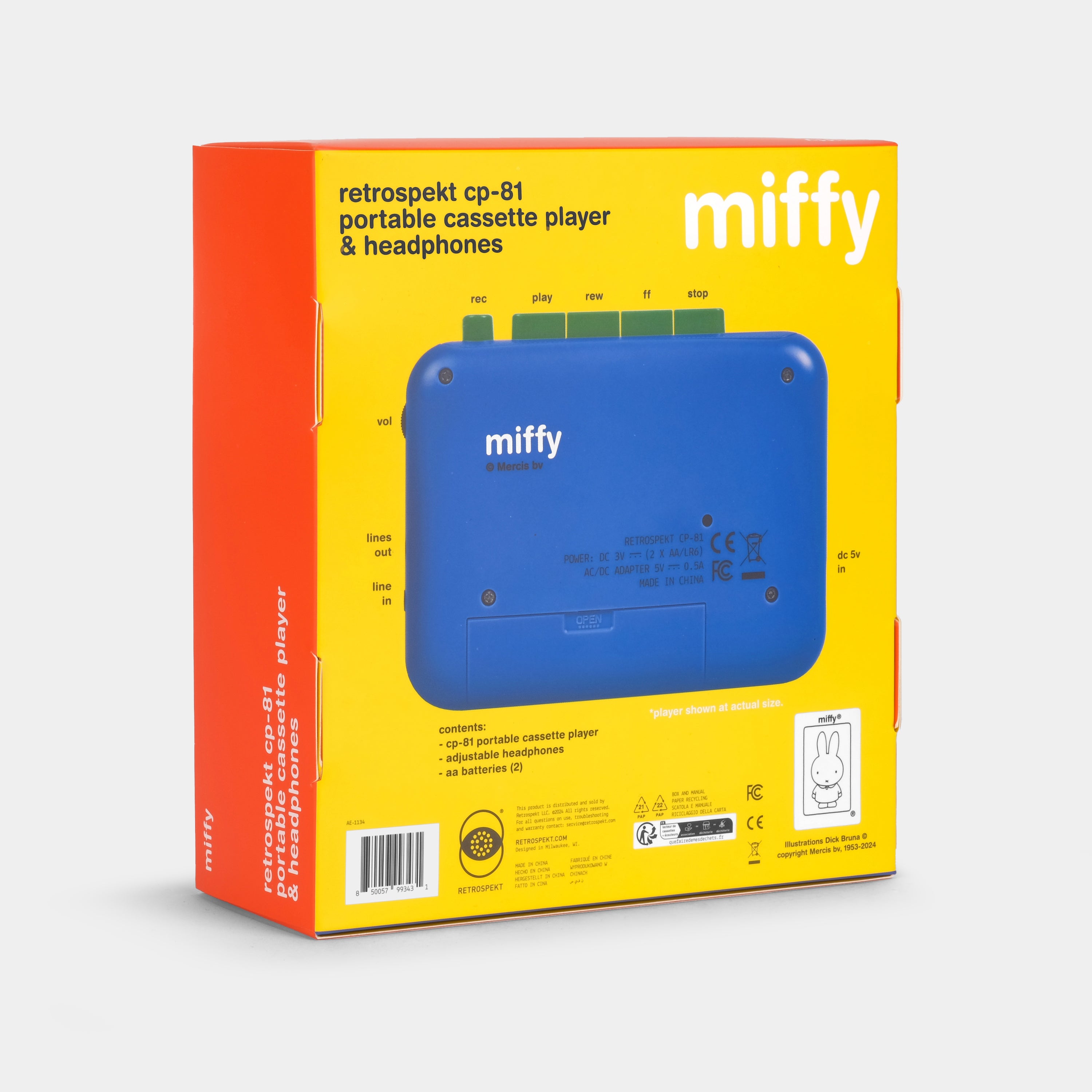 Miffy + Retrospekt CP-81 Portable Cassette Player