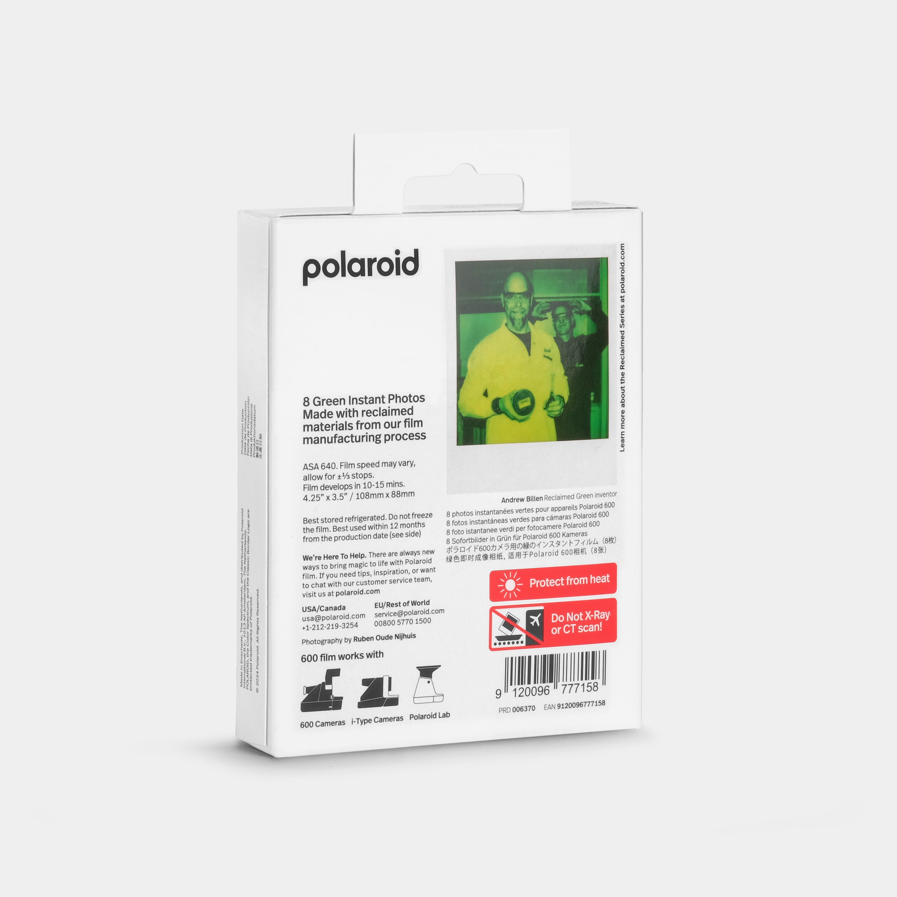 Polaroid Green 600 Instant Film - Reclaimed Series