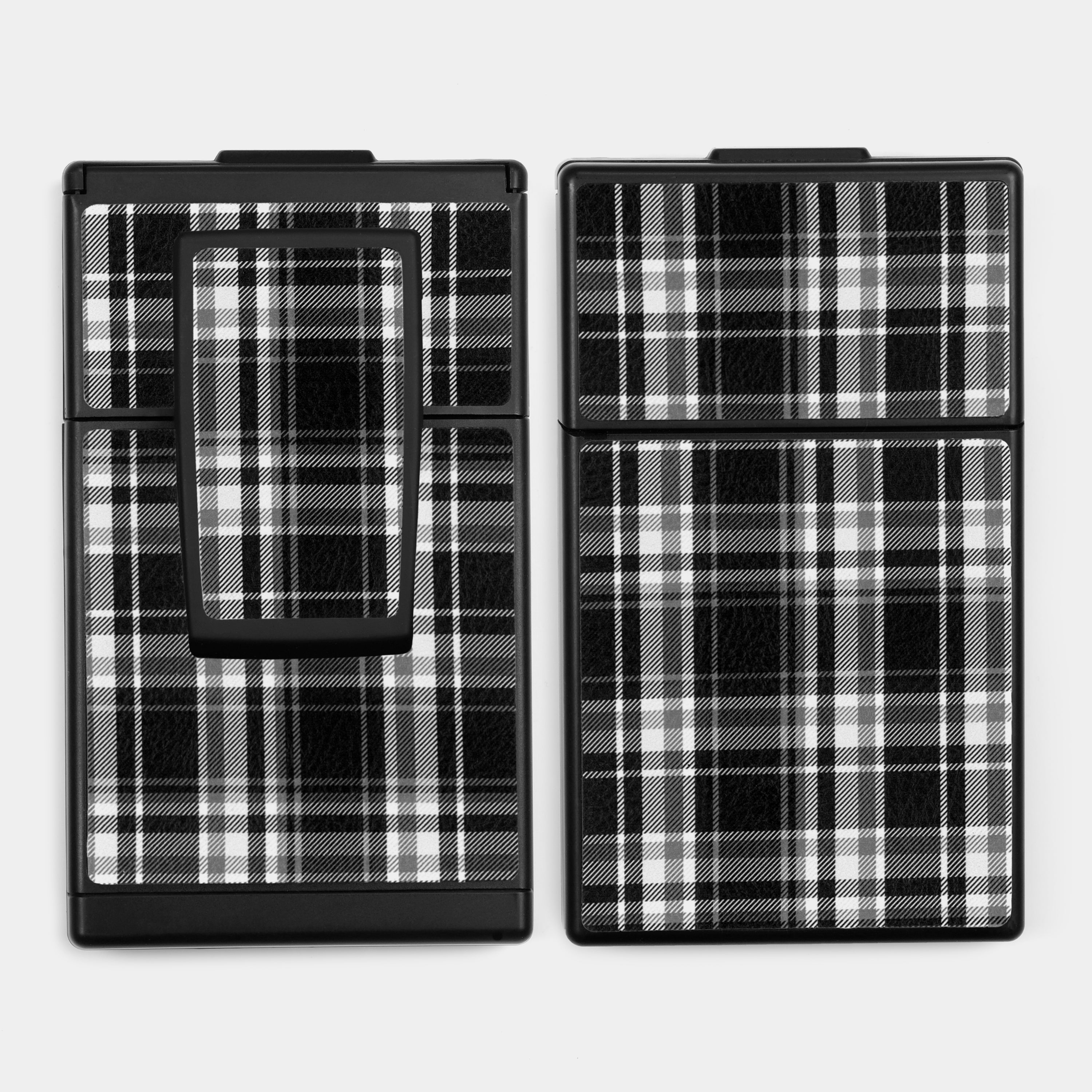 SX-70/SLR-680 Black and White Plaid Vegan Leather Camera Skins