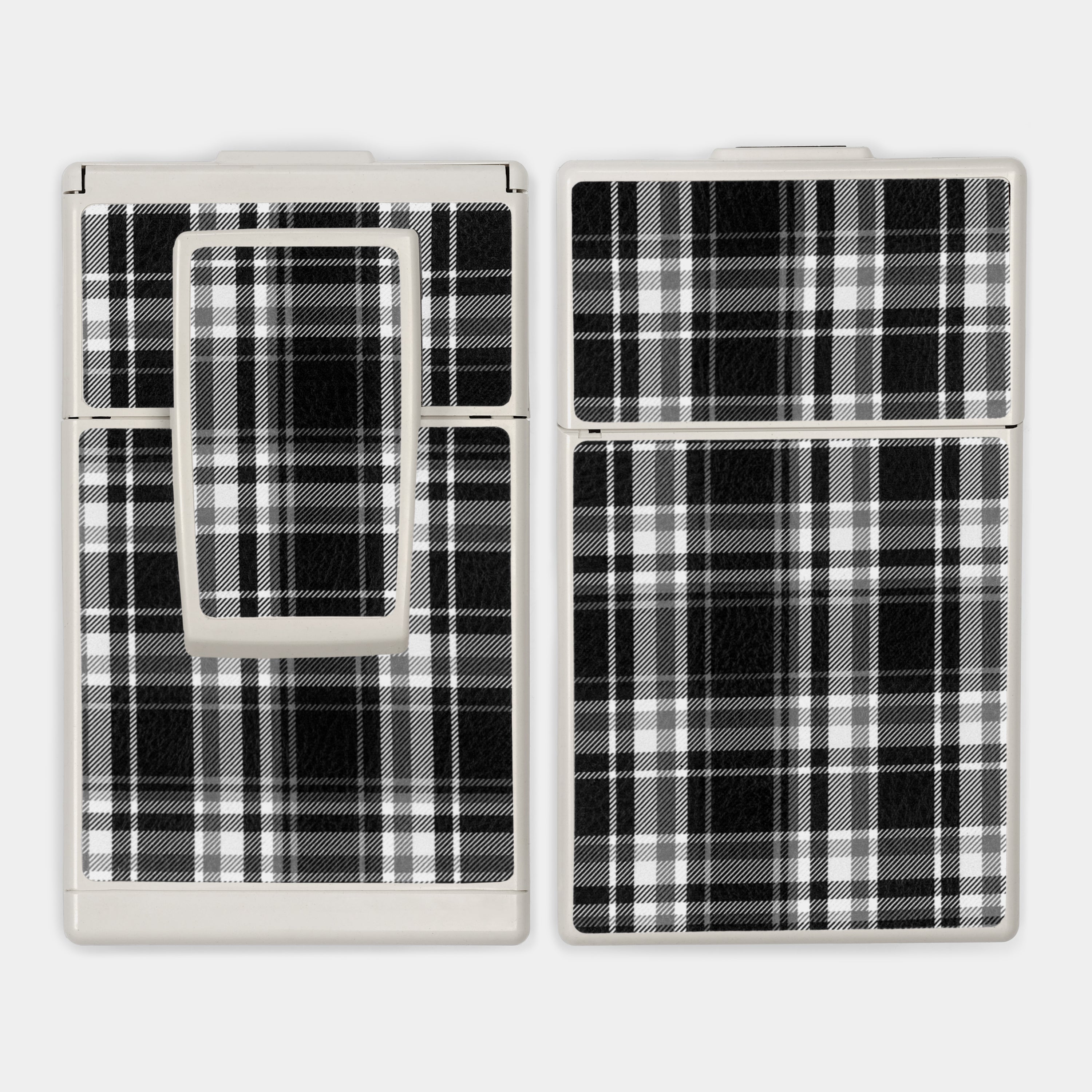 SX-70/SLR-680 Black and White Plaid Vegan Leather Camera Skins