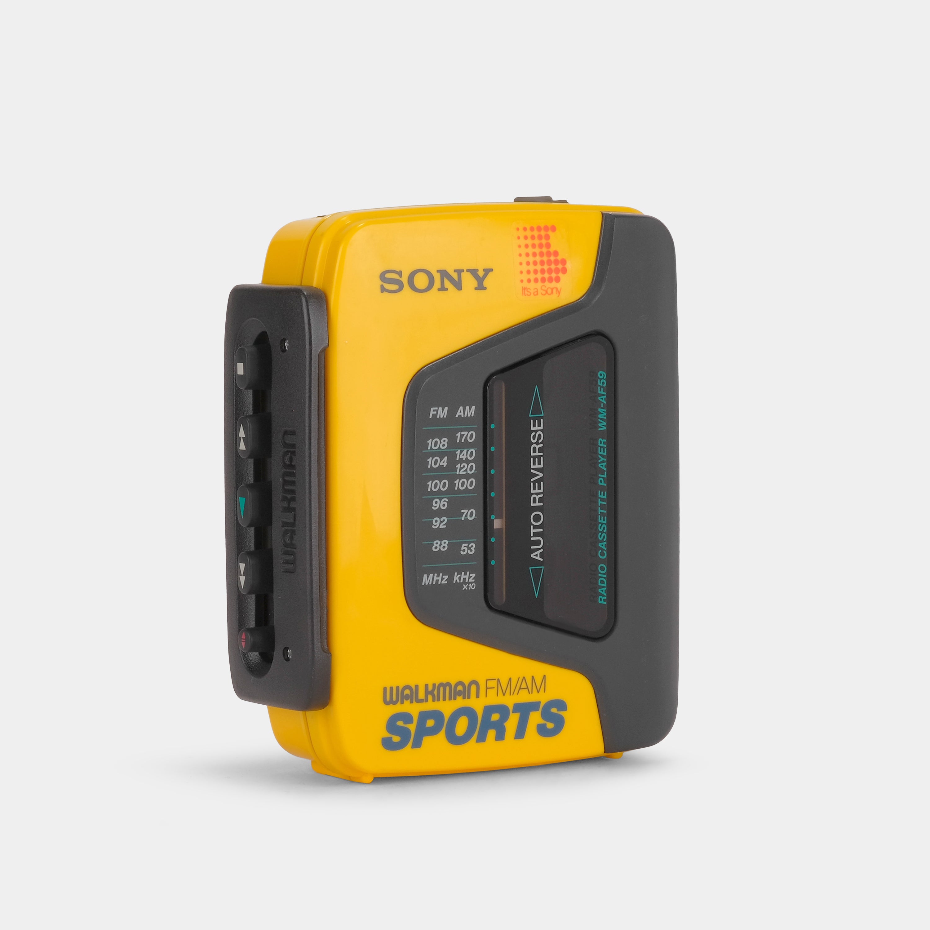 Sony Sports Walkman WM-AF59 Yellow Auto Reverse AM/FM Portable Cassette Player