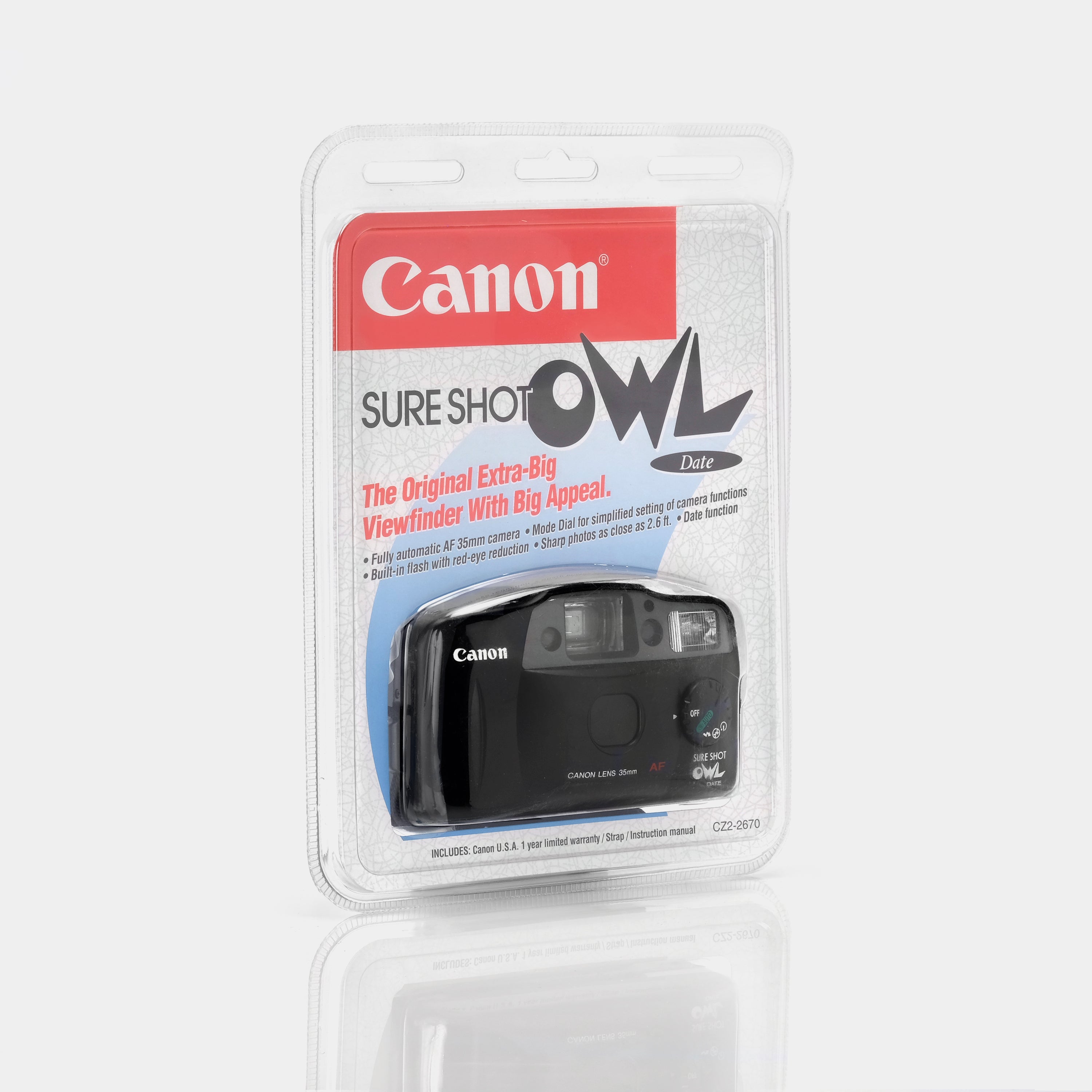 Canon Sure Shot OWL Date 35mm Point and Shoot Film Camera (New In Packaging)