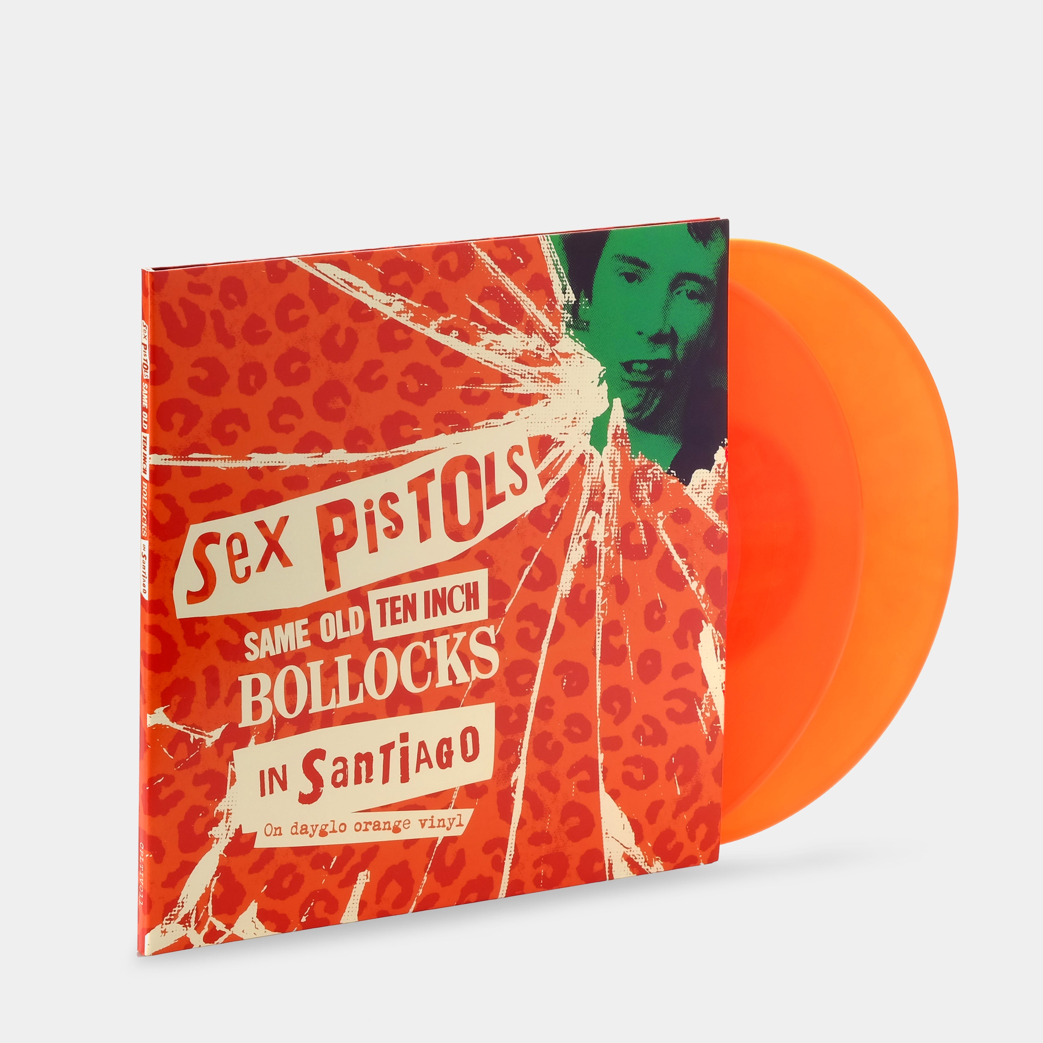 Sex Pistols - Same Old Ten Inch Bollocks In Santiago 2x10" LP Dayglo Orange Vinyl Record