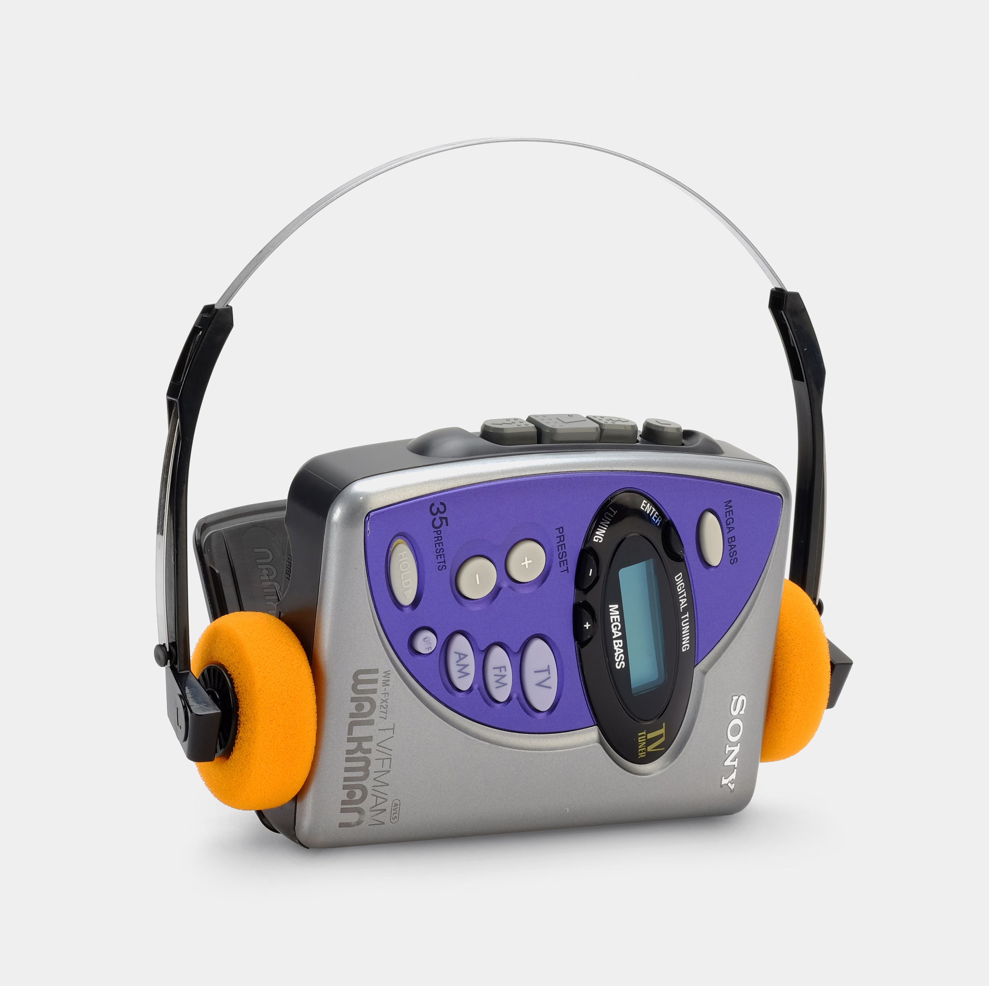 Sony Walkman WM-FX277 Purple TV/AM/FM Portable Cassette Player