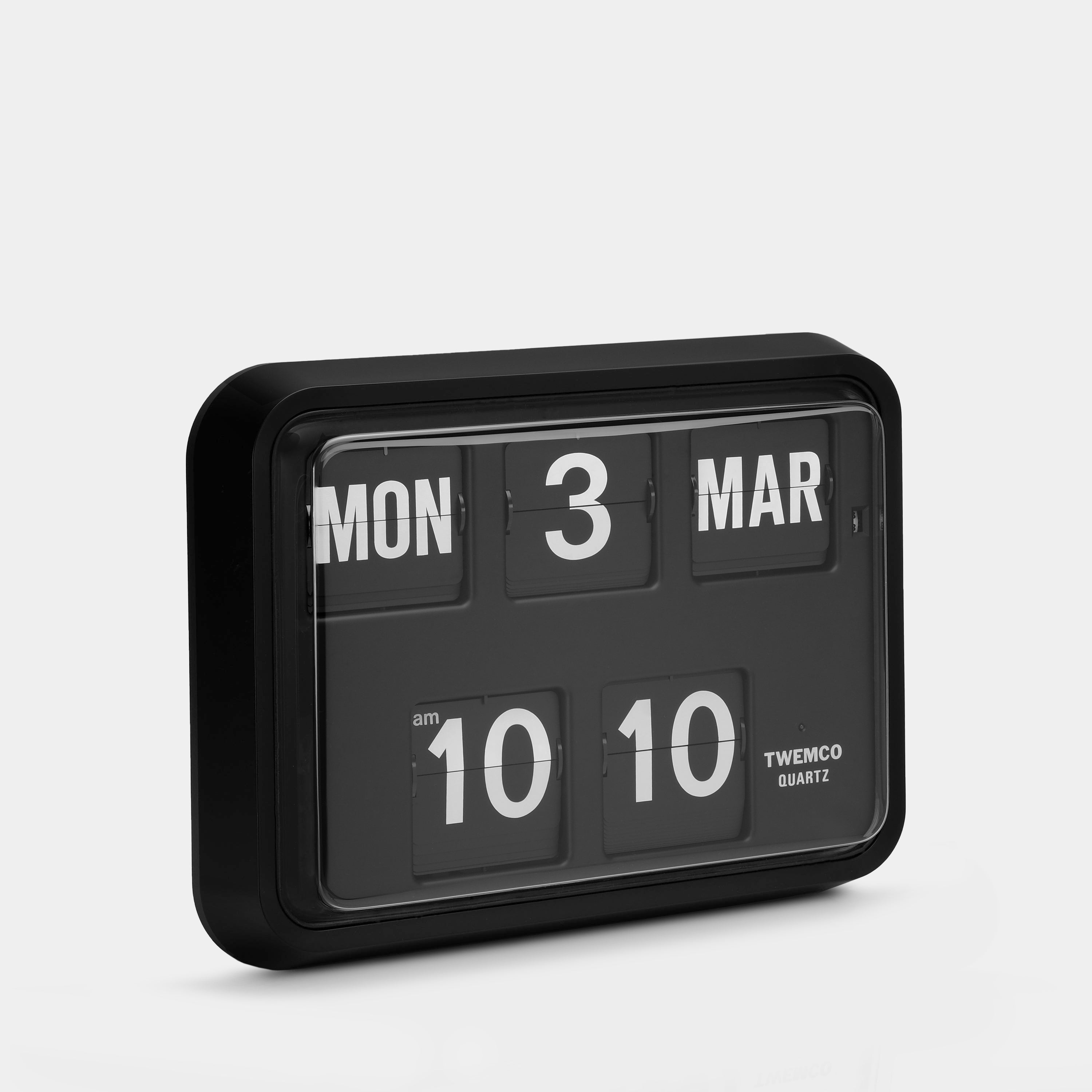 Twemco BQ-17 Black Calendar Flip Clock