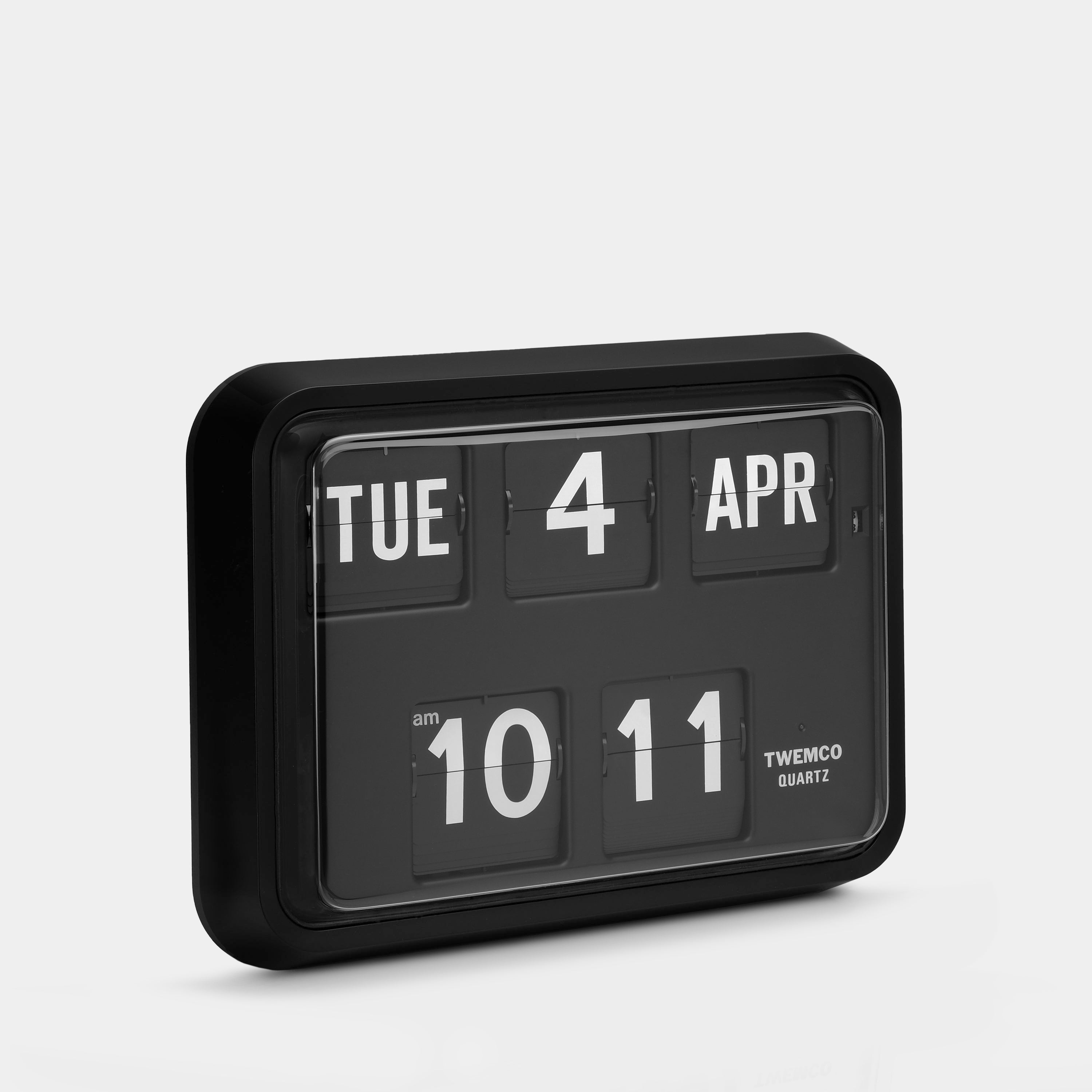 Twemco BQ-17 Black Calendar Flip Clock