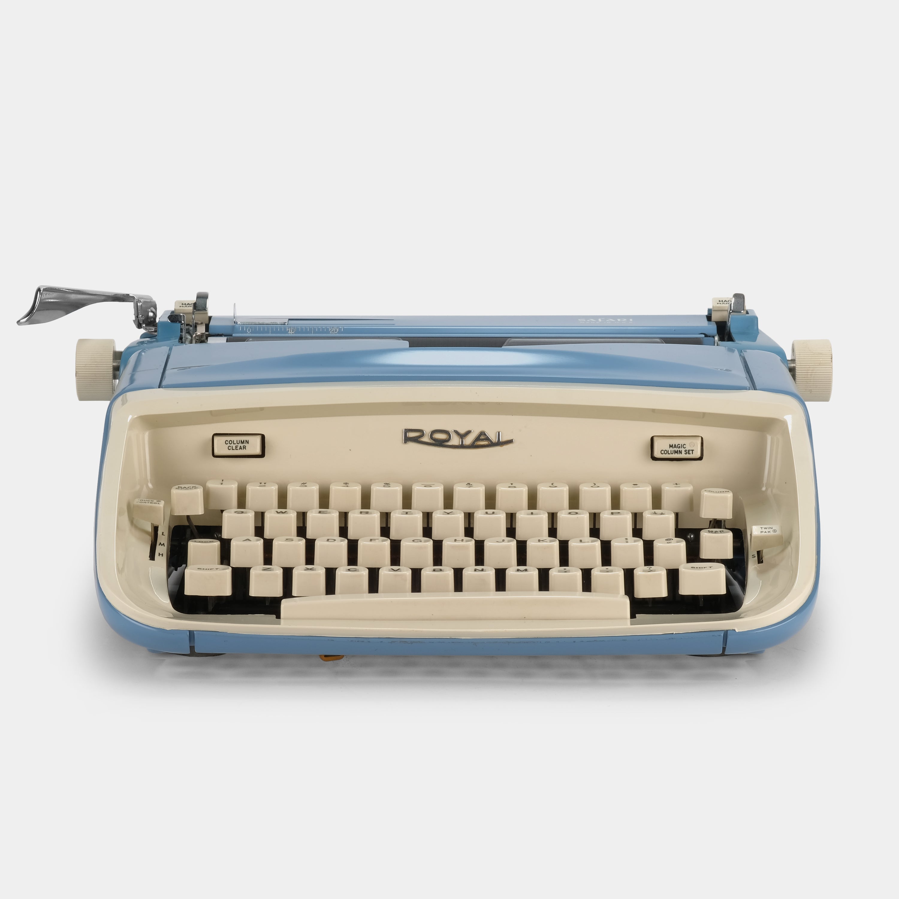 Royal Safari Blue Manual Typewriter and Case