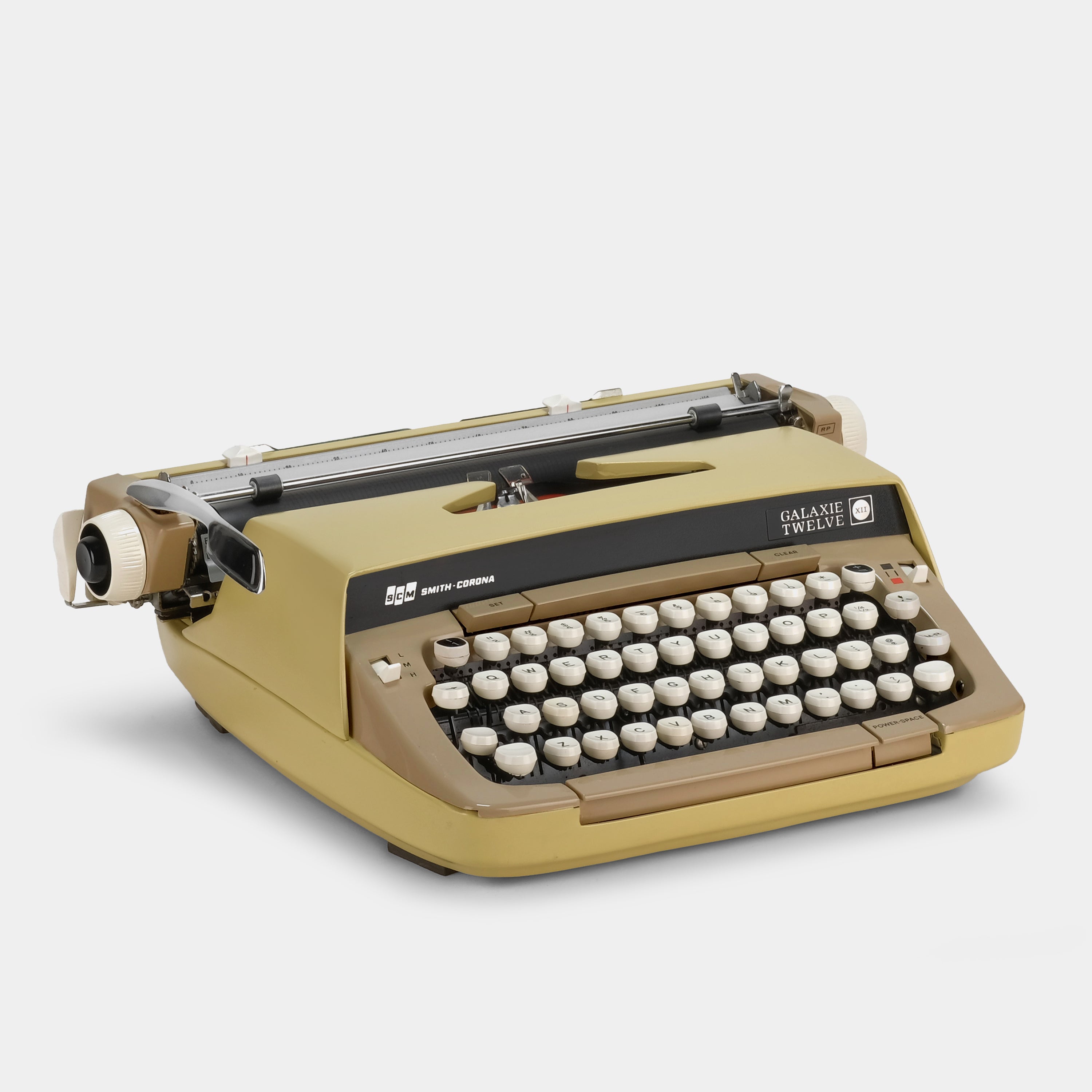 Smith-Corona Galaxie XII Mustard Yellow Manual Typewriter and Case