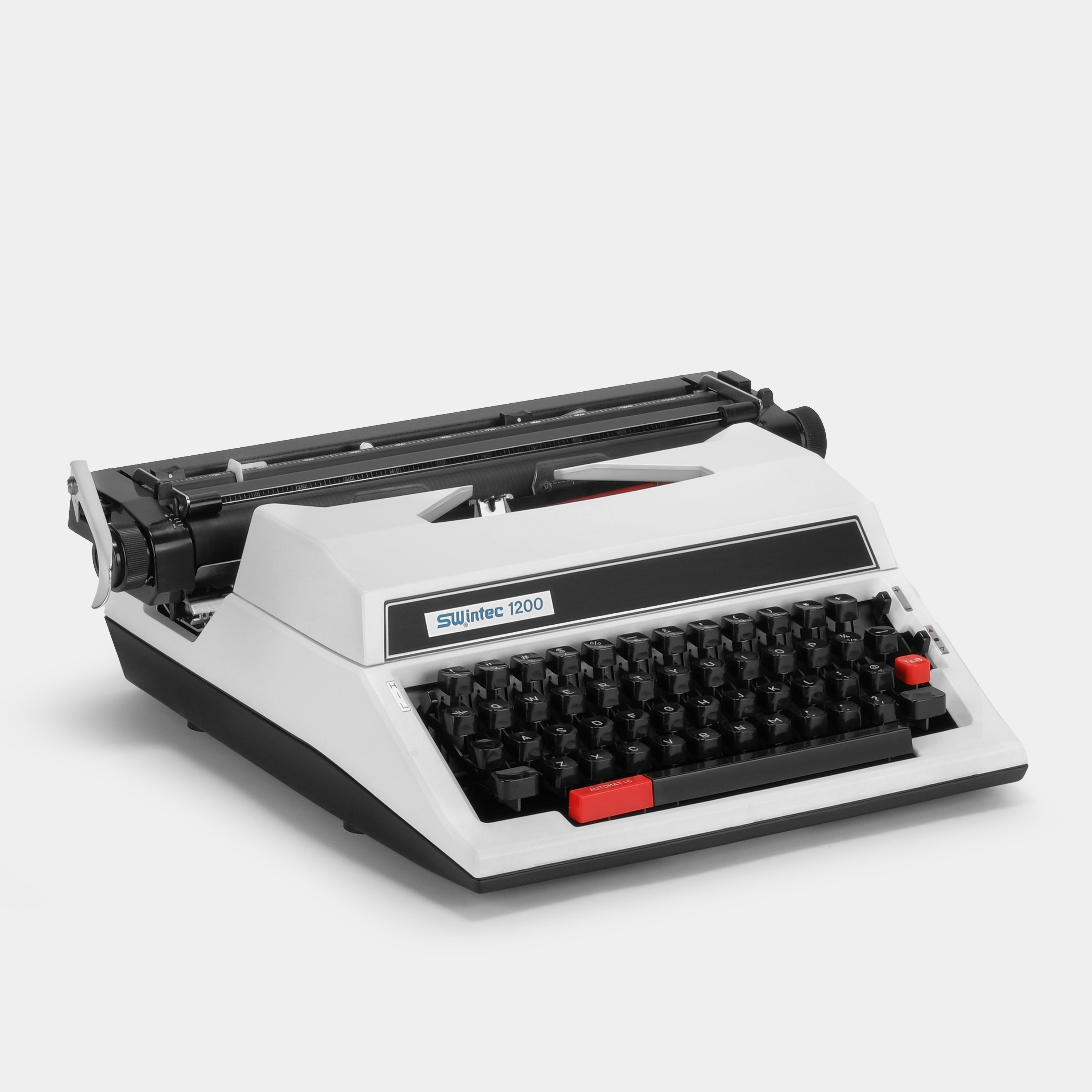 Swintec 1200 White Manual Typewriter and Case