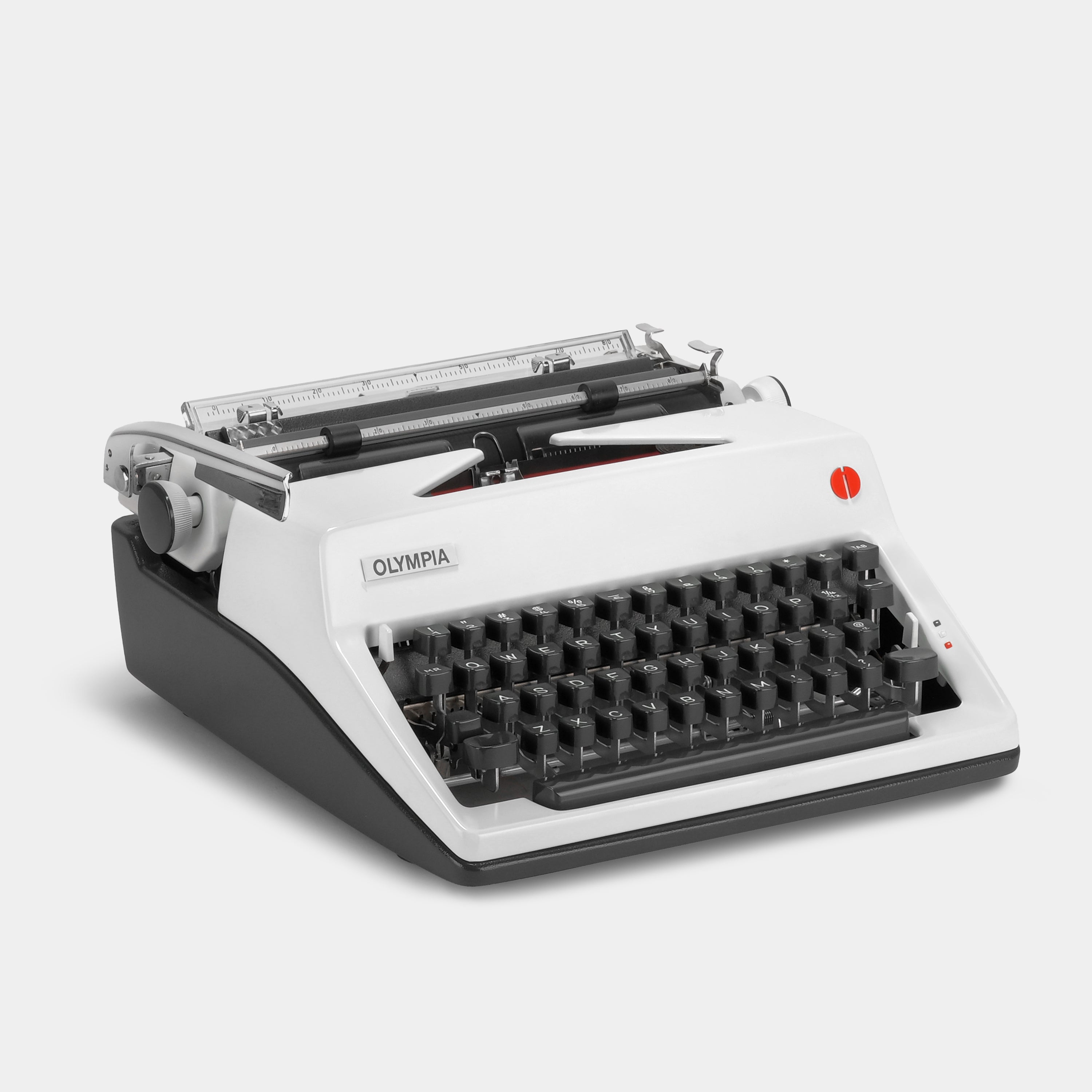 Olympia International SM8 White and Grey Manual Typewriter and Case