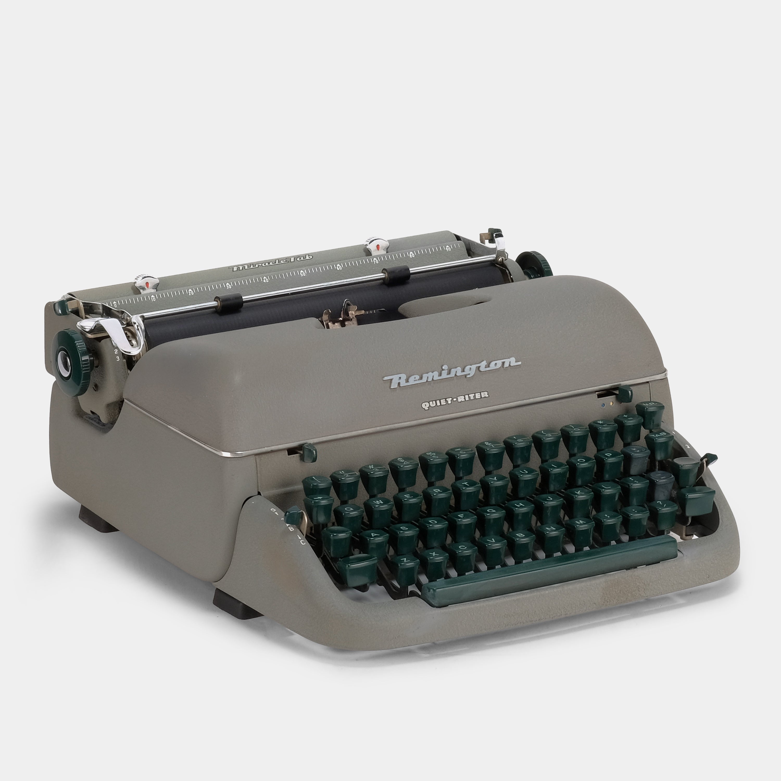 Remington Quiet-Riter Grey Manual Typewriter and Case