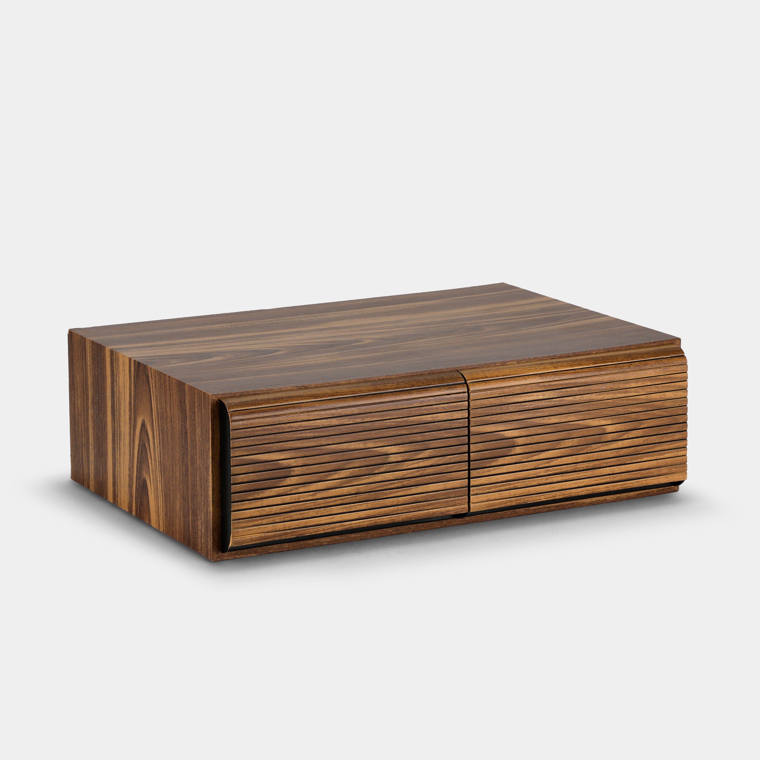 Wood Veneer VHS Tape Storage Drawers