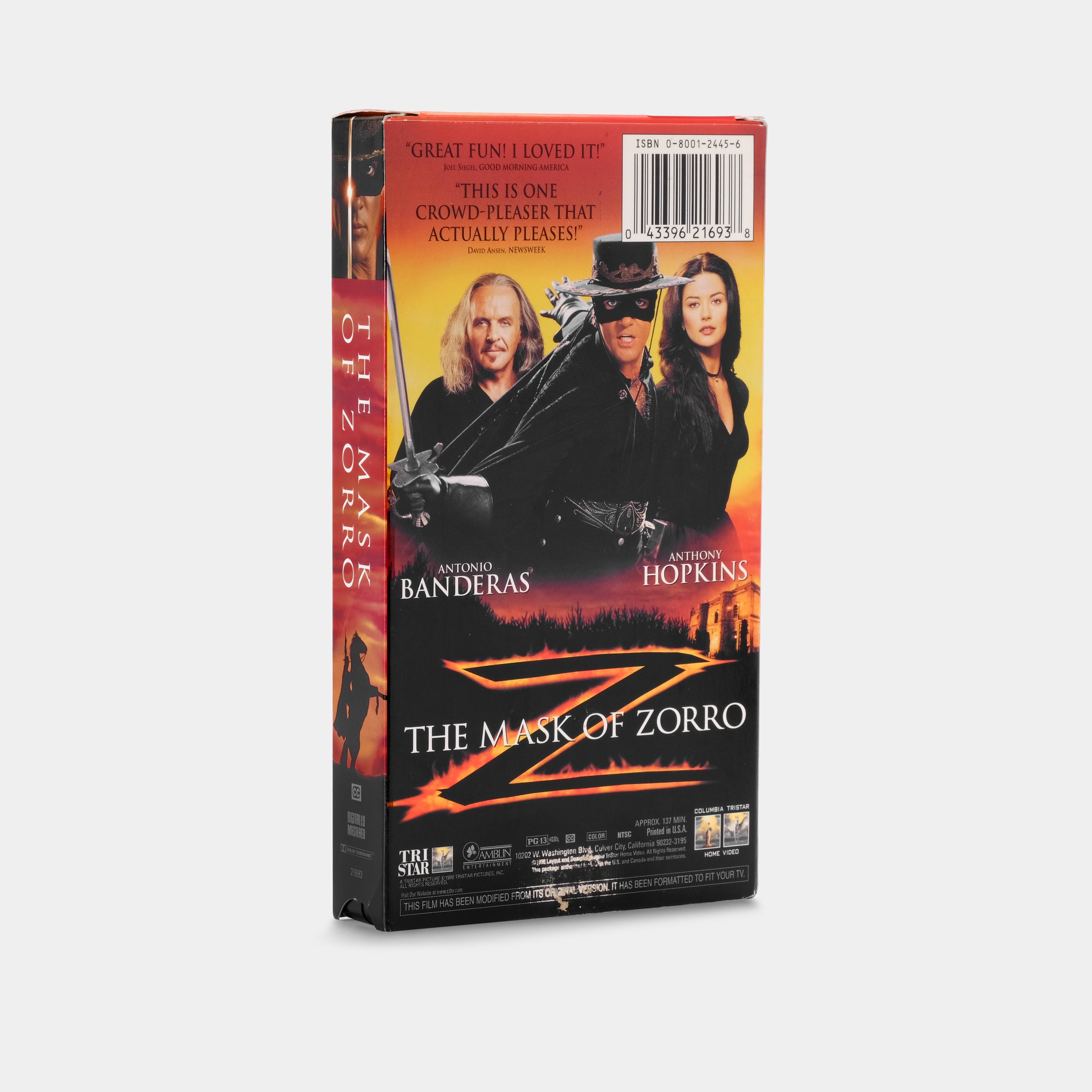 The Mask Of Zorro VHS Tape