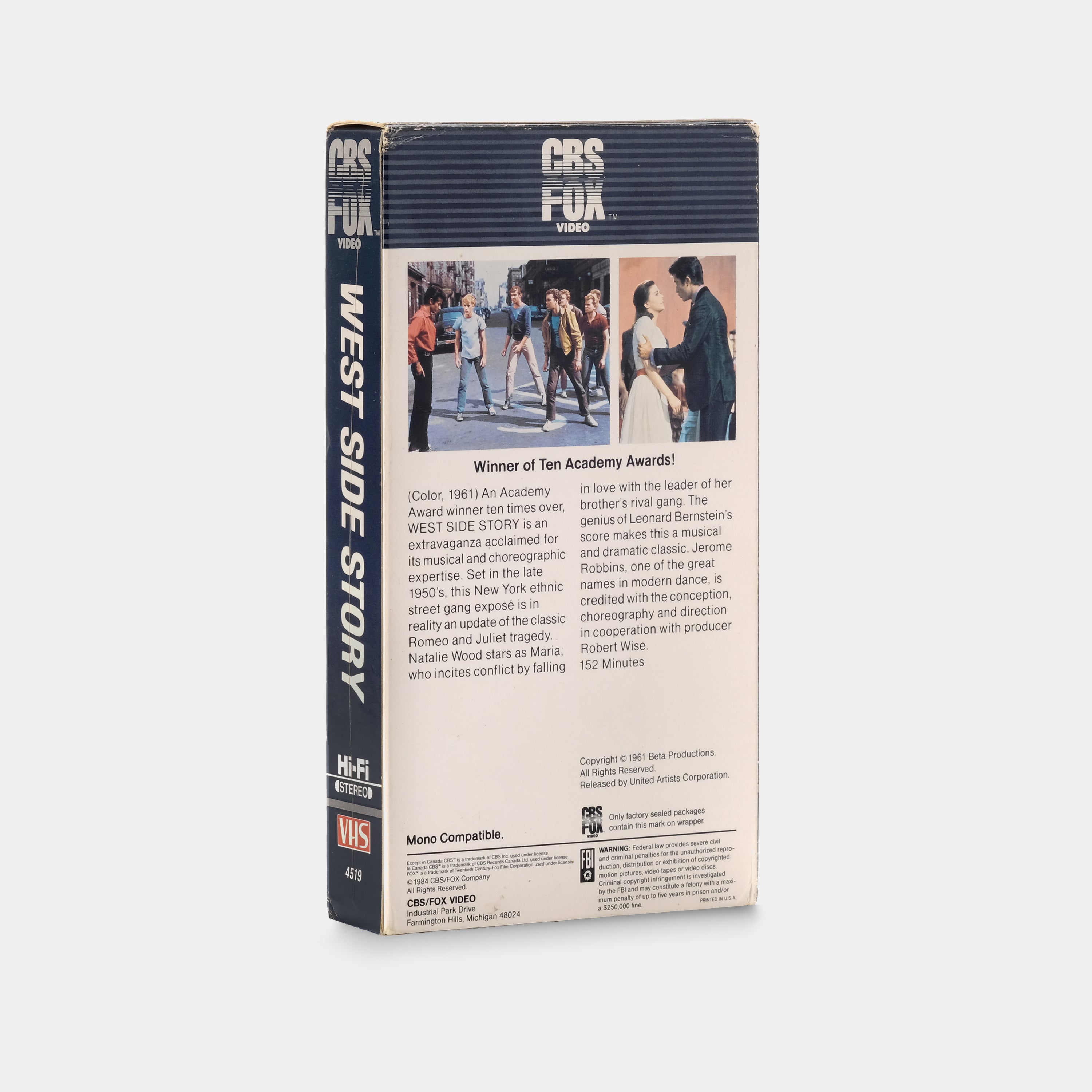 West Side Story VHS Tape