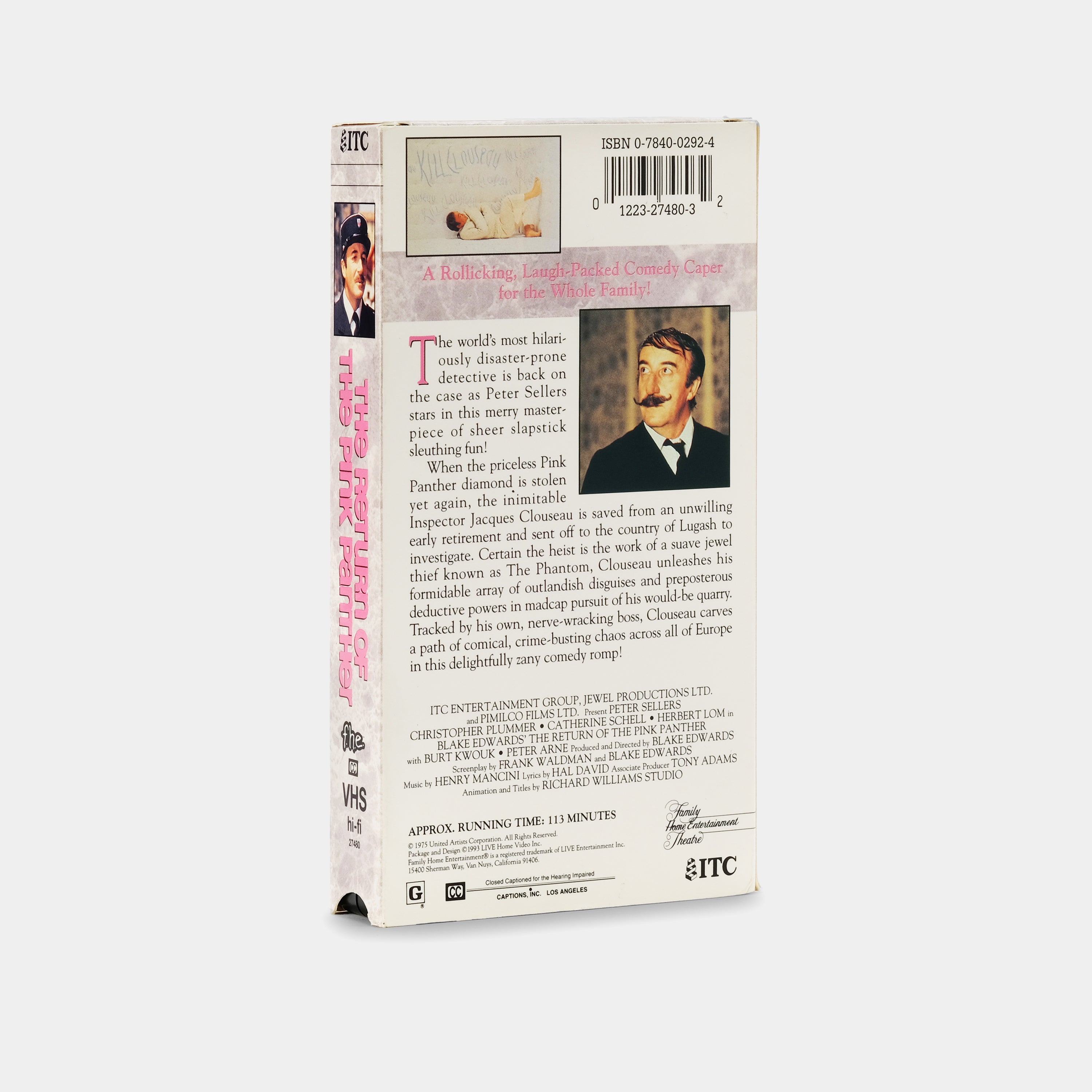 The Return of the Pink Panther VHS Tape