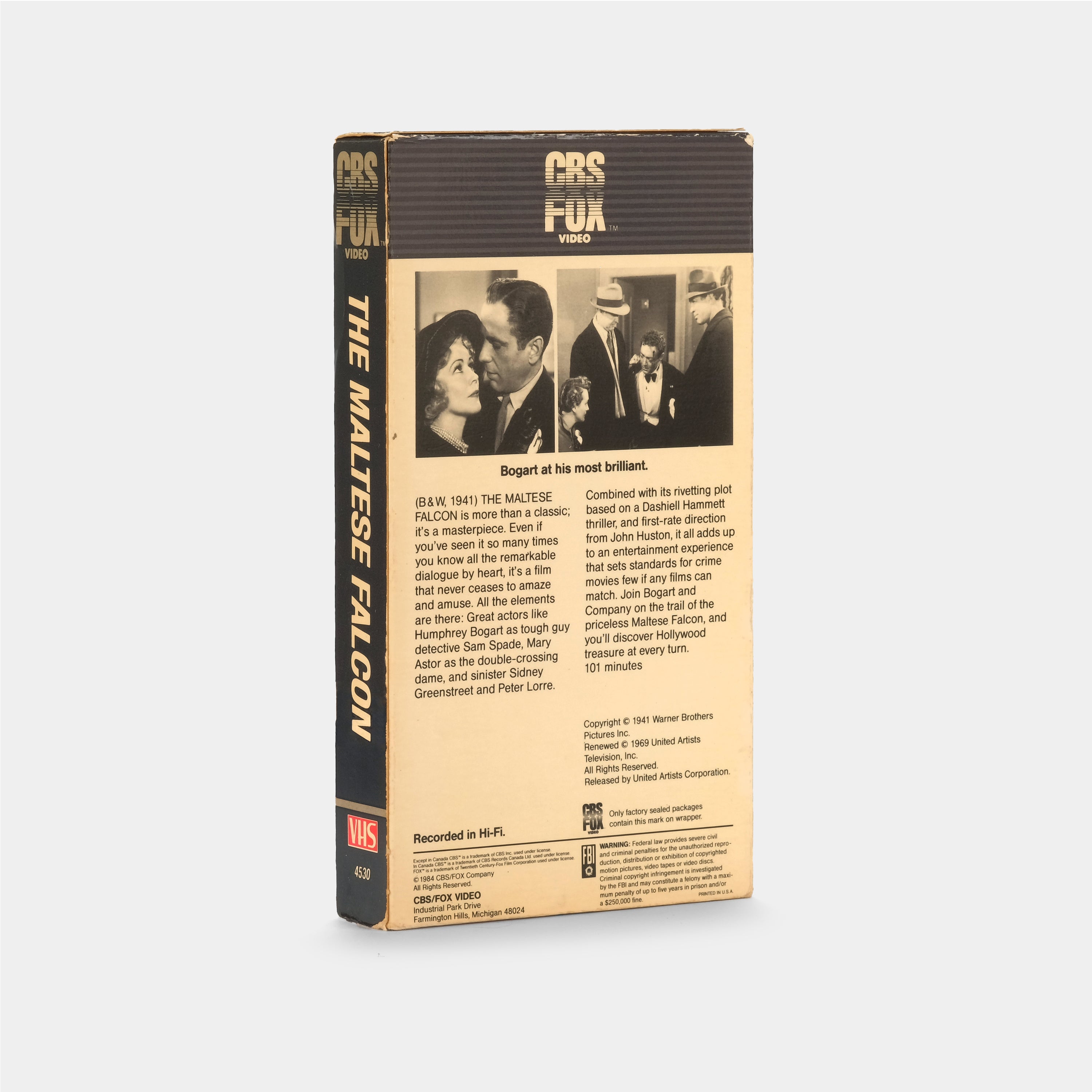 The Maltese Falcon VHS Tape