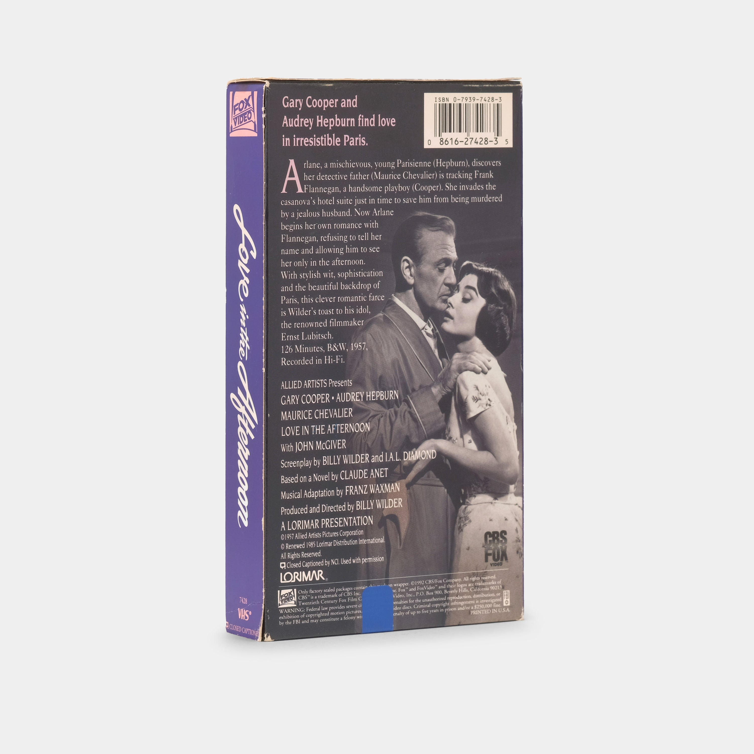 Love in the Afternoon VHS Tape