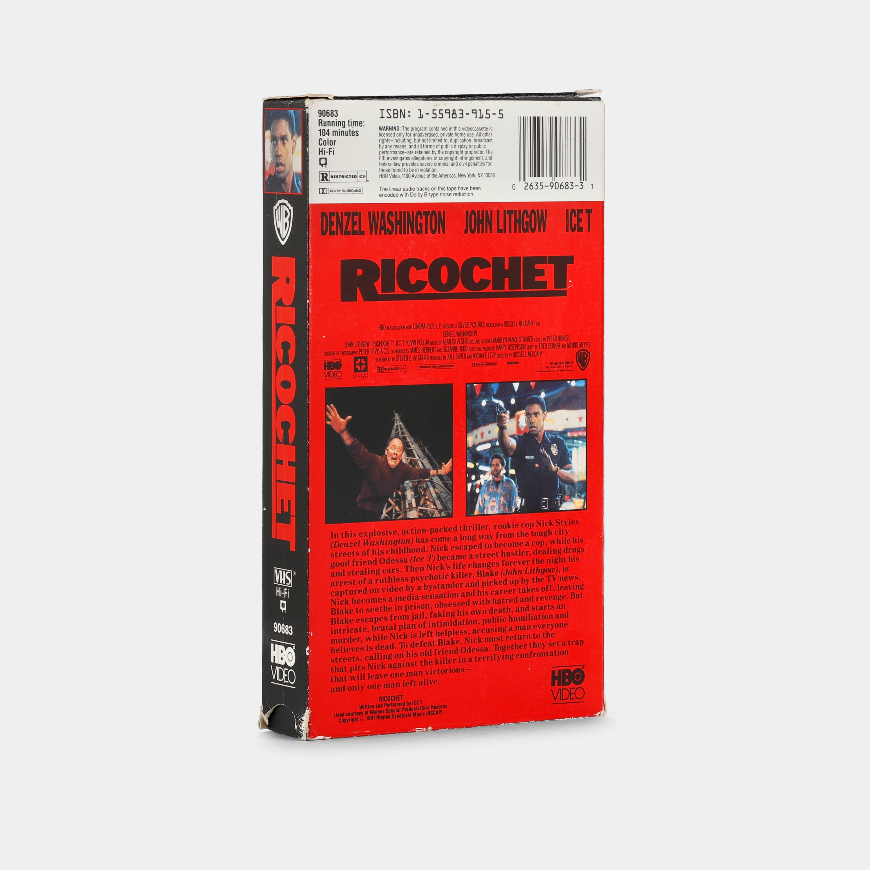 Ricochet VHS Tape