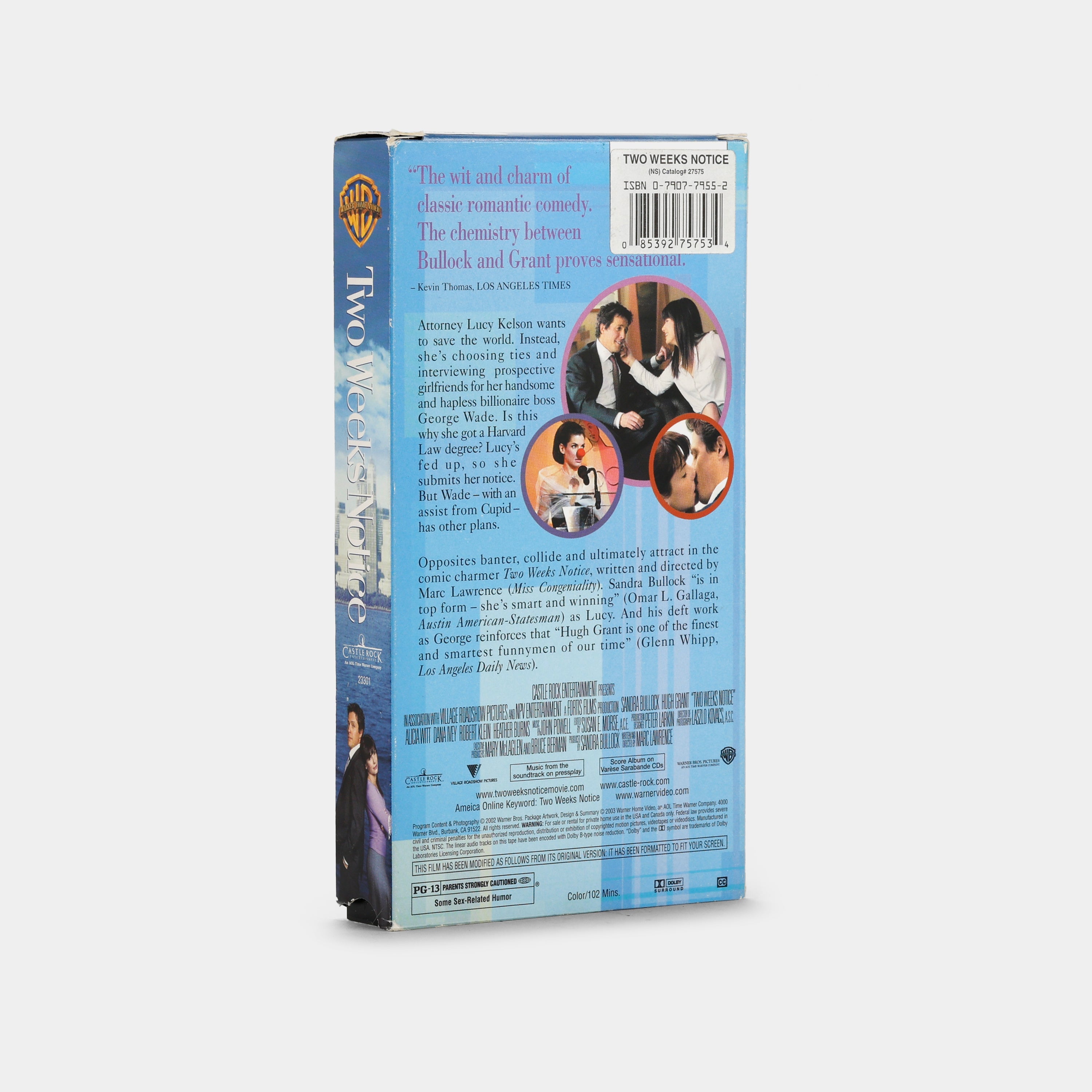 Two Weeks Notice VHS Tape