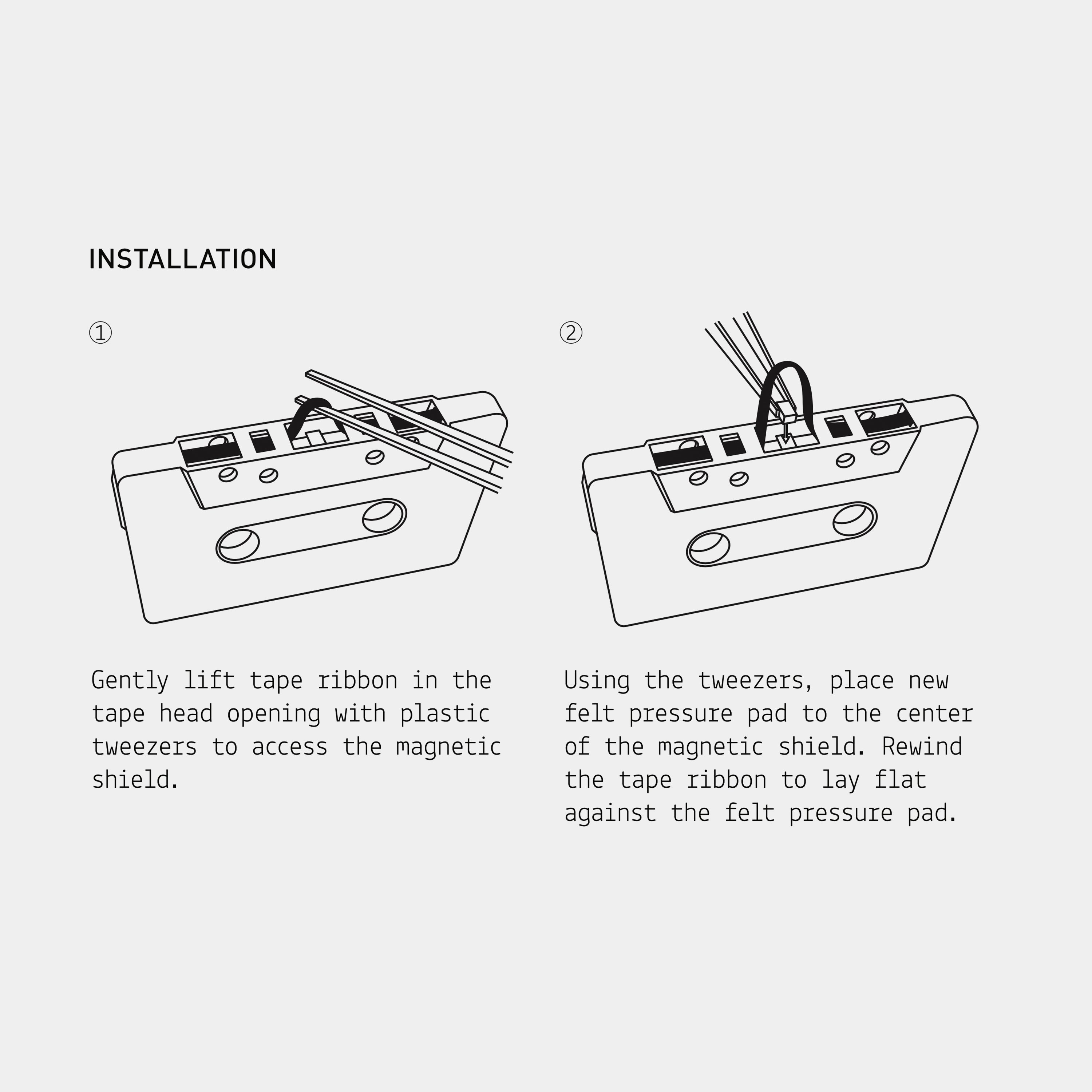 Replacement Felt Pressure Pads for Cassette Tape Repair (30 pieces)