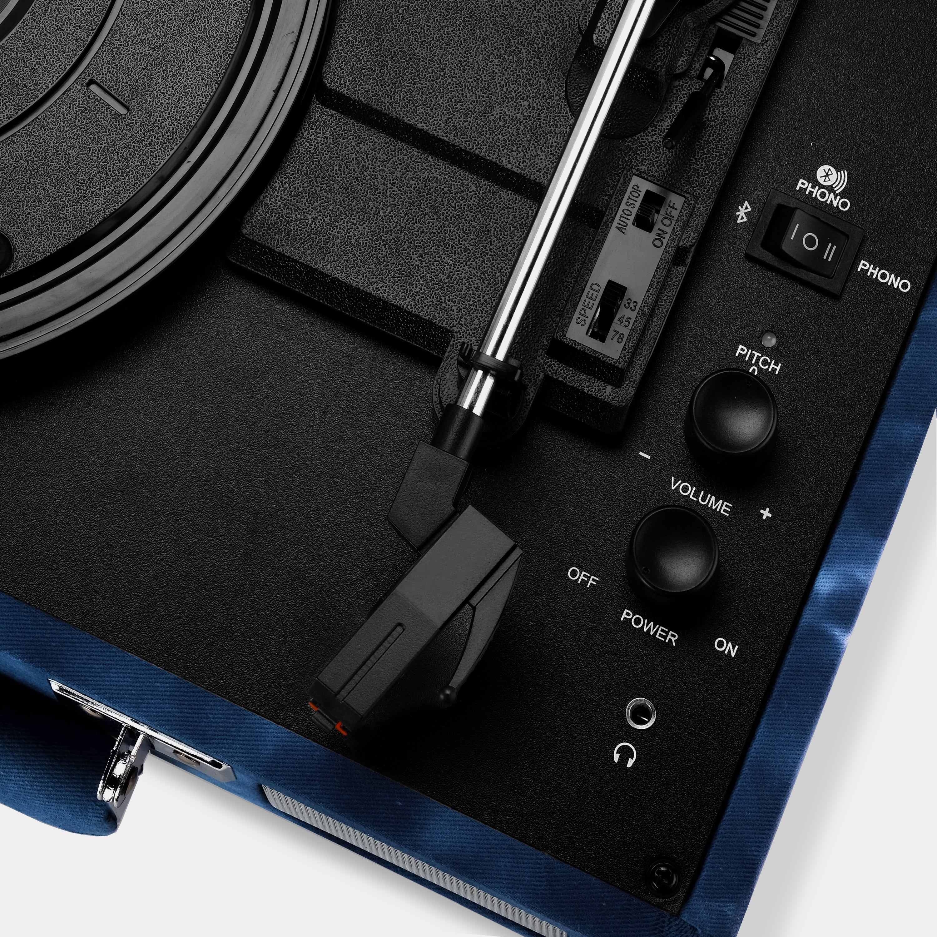 Crosley Cruiser Plus Indigo Turntable with Bluetooth