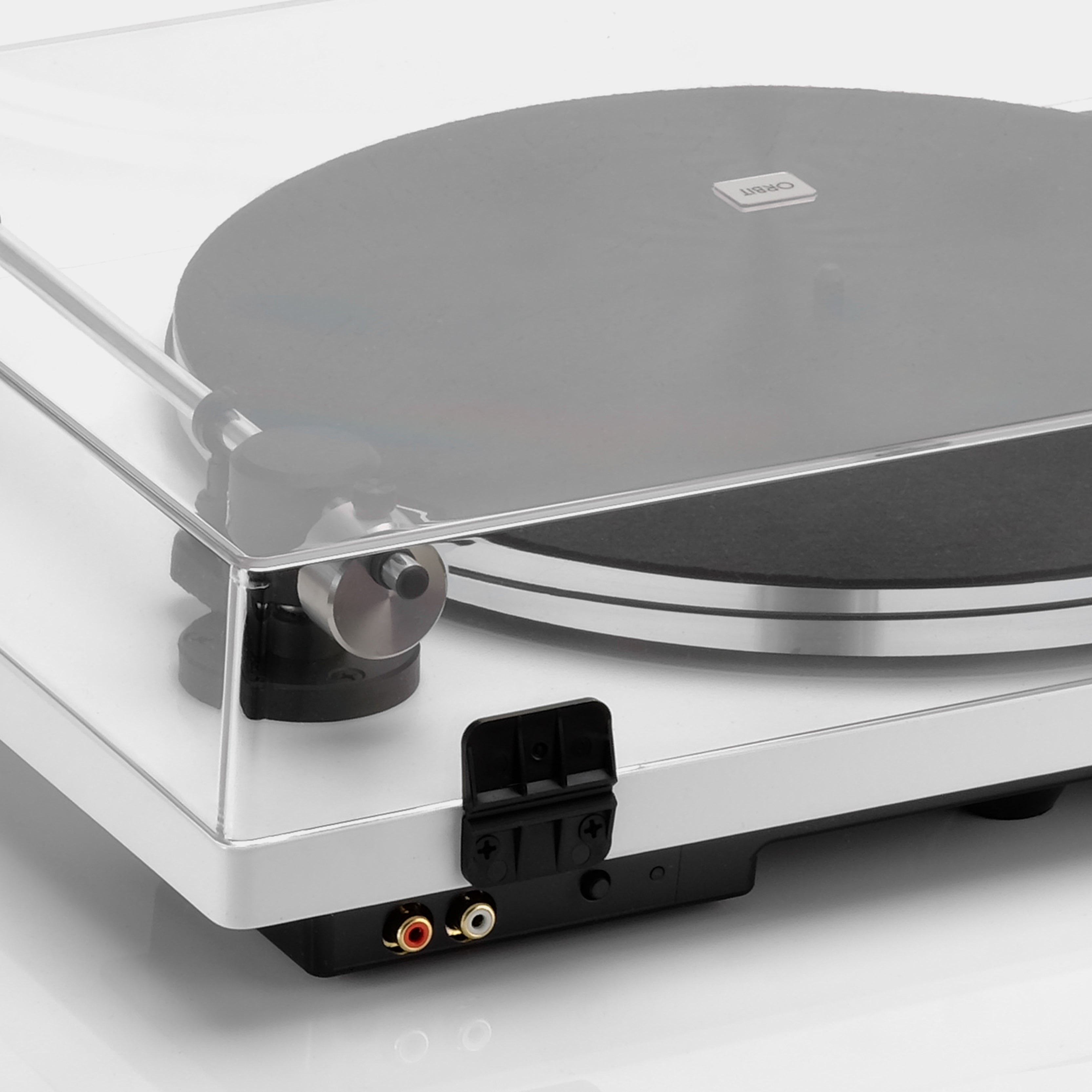 Orbit Plus White Turntable with Built-in Preamp by U-Turn Audio